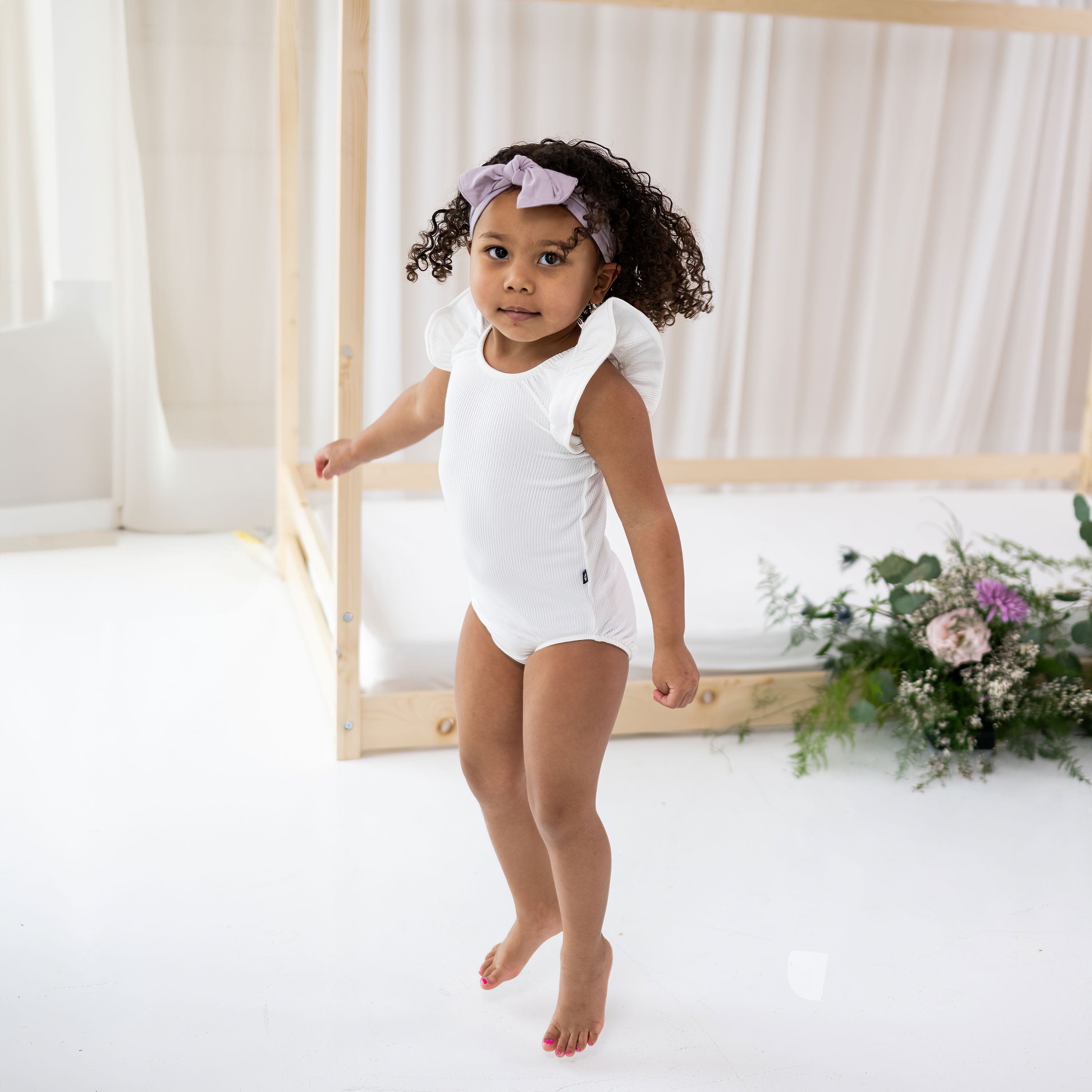  Ribbed Sleeveless Ruffle Leotard in Cloud、mySite、layawaytickets