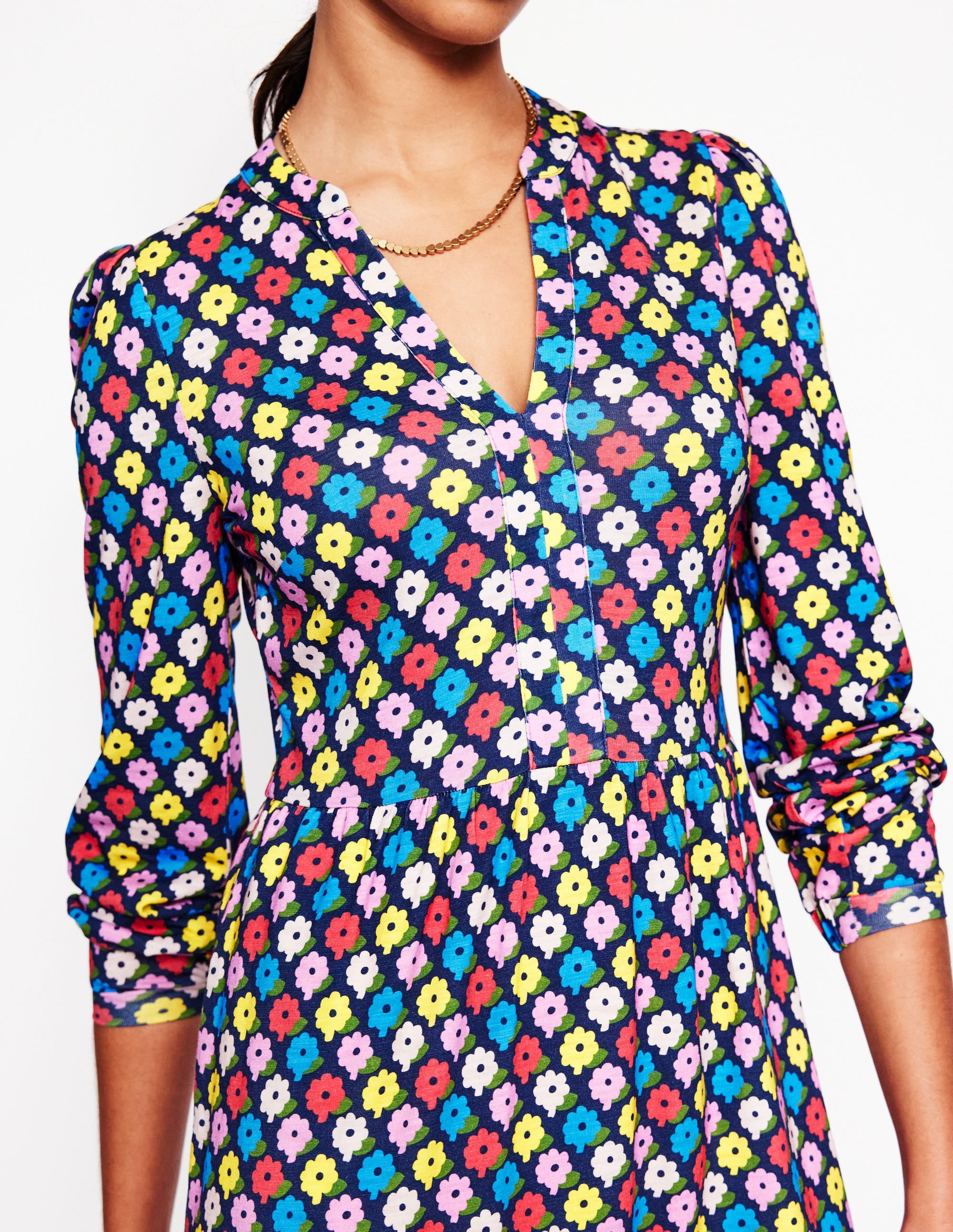  Naomi Relaxed Jersey Dress-French Navy, Flowerbed、mySite、ashleygrahame