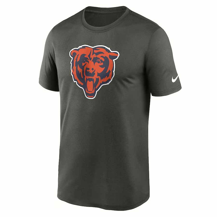 Chicago Bears Nike Grey Primetime Dri Fit Legend Logo T Shirt、mySite、vikingsvslions