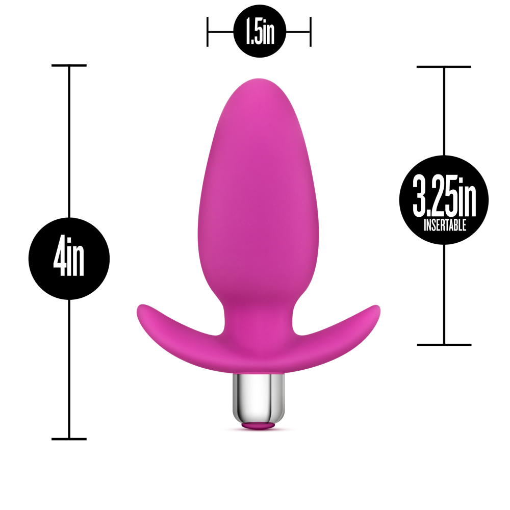 Luxe By Blush® | Little Thumper Fuchsia 4.75-Inch Vibrating Anal Plug With Handle、mySite、bottomscart