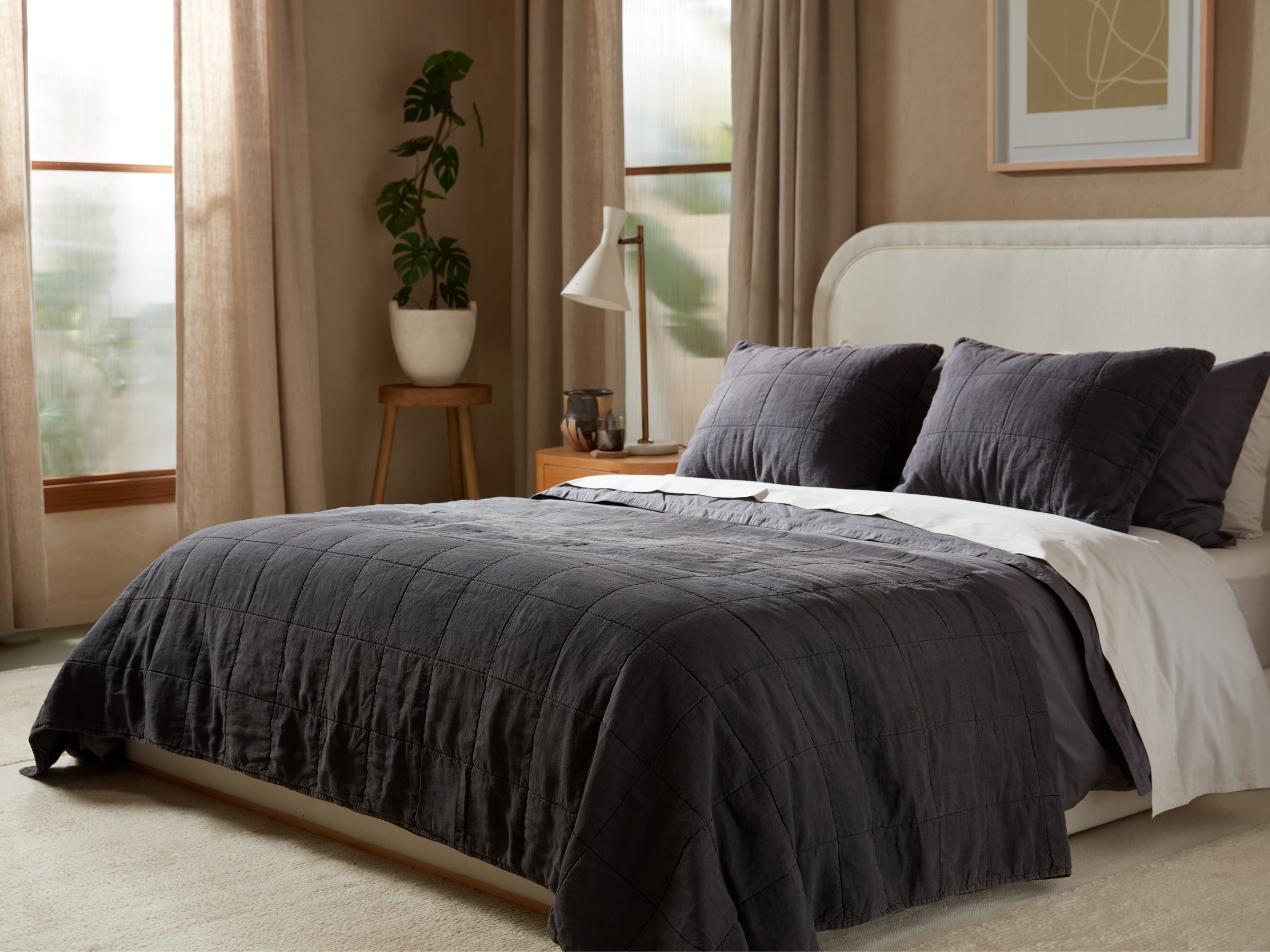  Linen Box Quilt Fabric Swatch (Coal)、mySite、sugarbowlscore