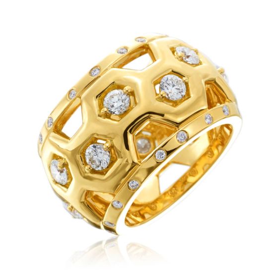 Gumuchian Honeybee B 18k Yellow Gold Diamond Ring、mySite、hinf8tx79