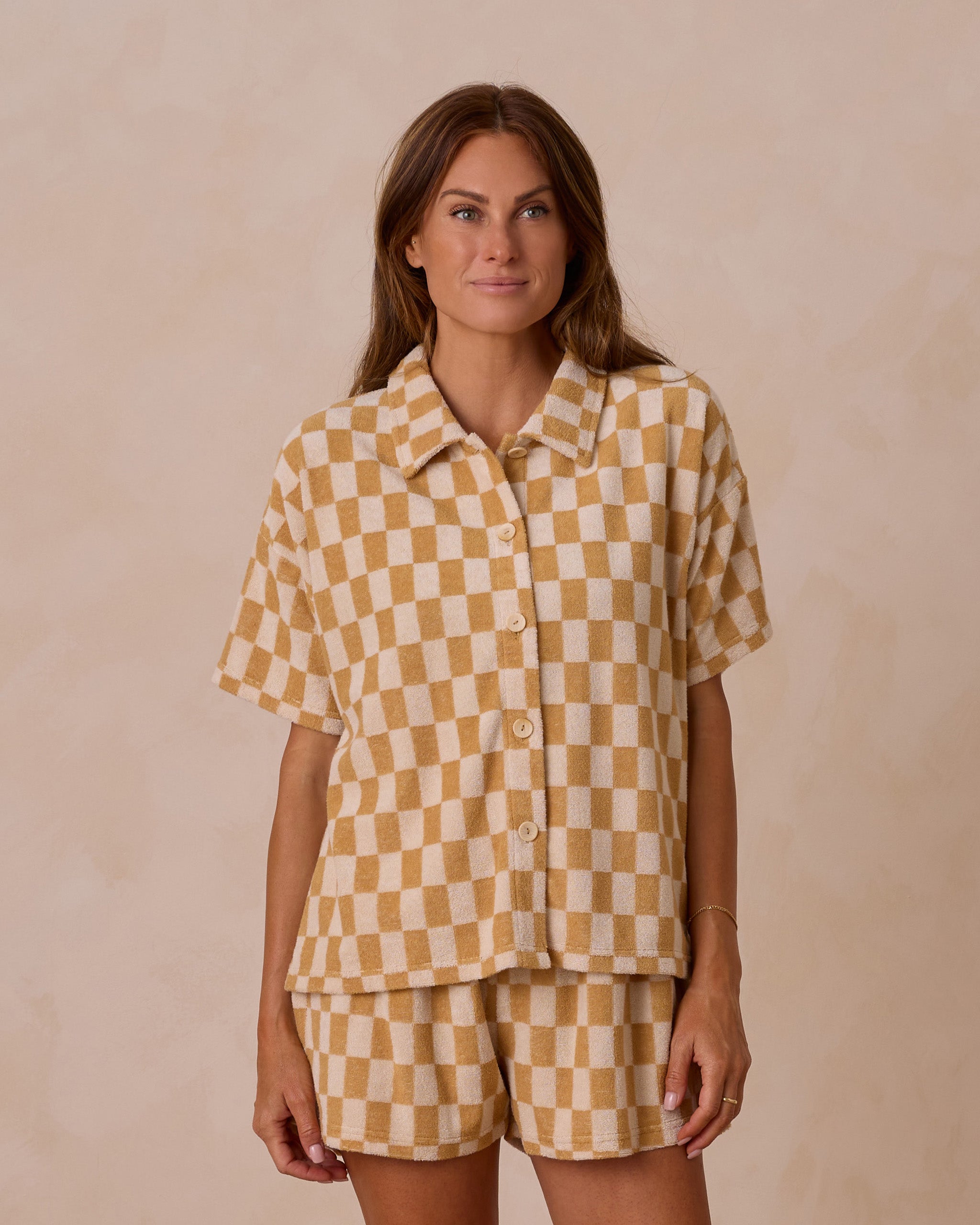  Terry Cover-Up Set || Marigold Check、mySite、layawaytickets