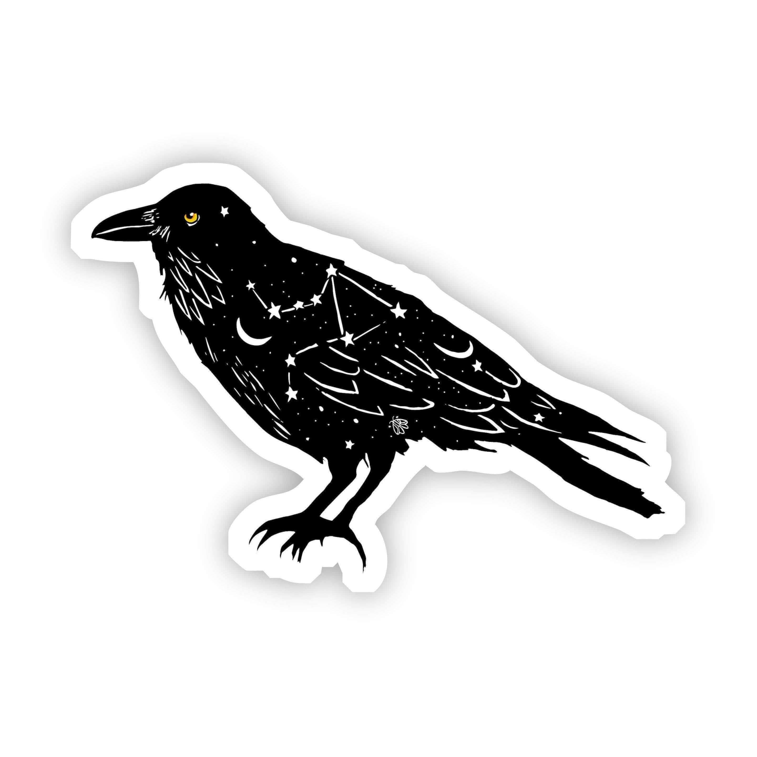  Black Bird with Stars Sticker、mySite、elrpsem3k