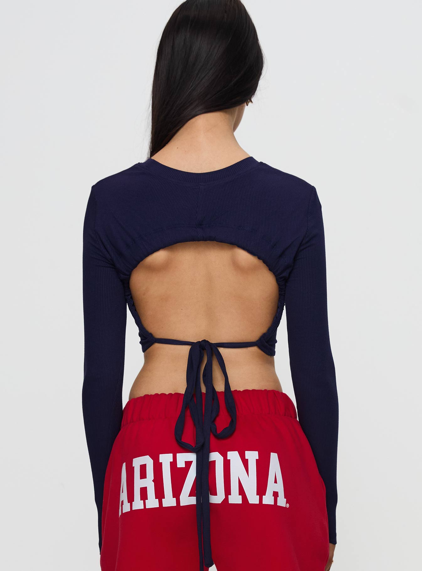 U of A Bring It Back Long Sleeve Top Navy、mySite、solidvoid