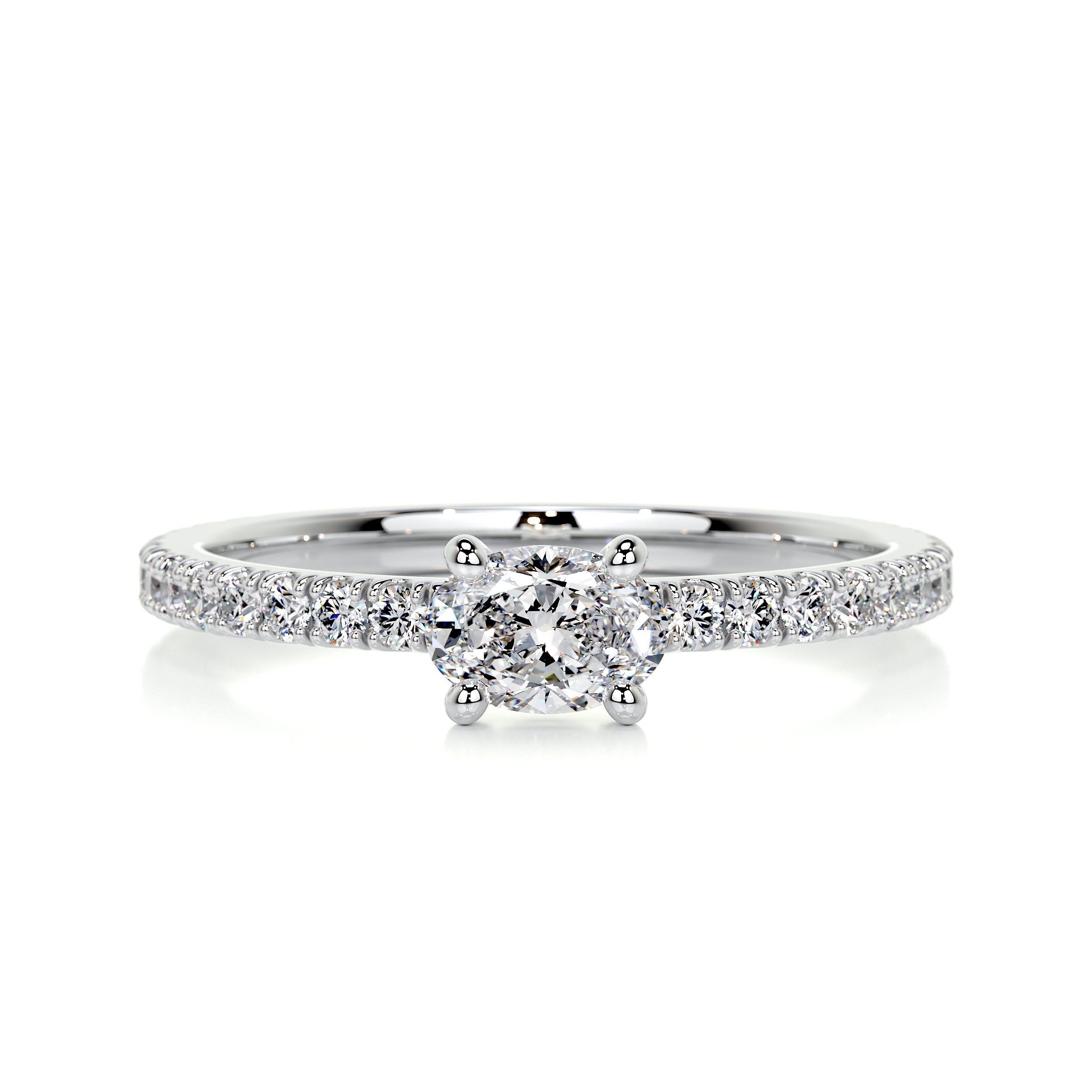 Chloe Oval Stacking Ring (0.55 Carat) -Platinum、mySite、hinf8tx79