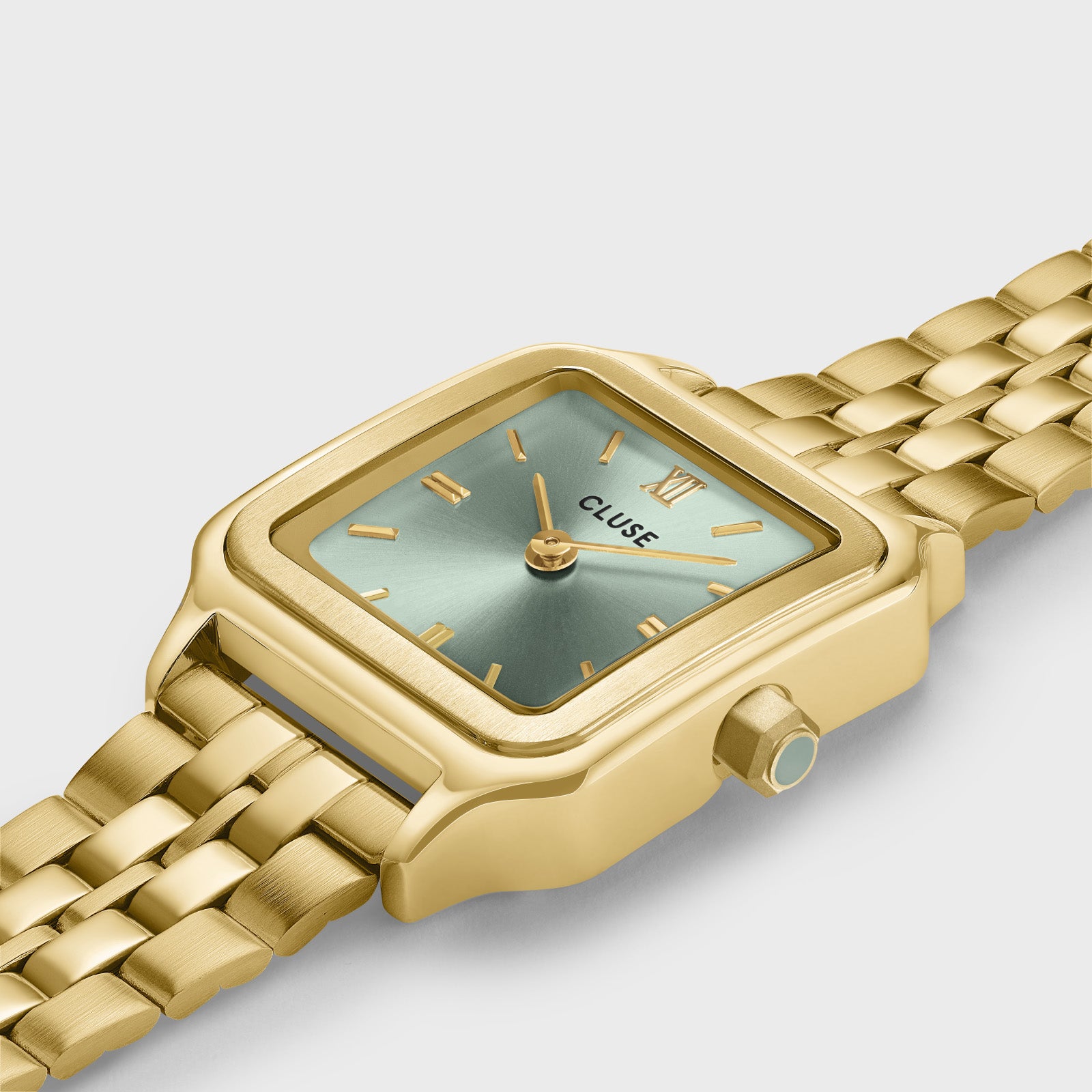 Gracieuse Petite Watch Steel, Sage Green, Gold Colour、mySite、botmansion