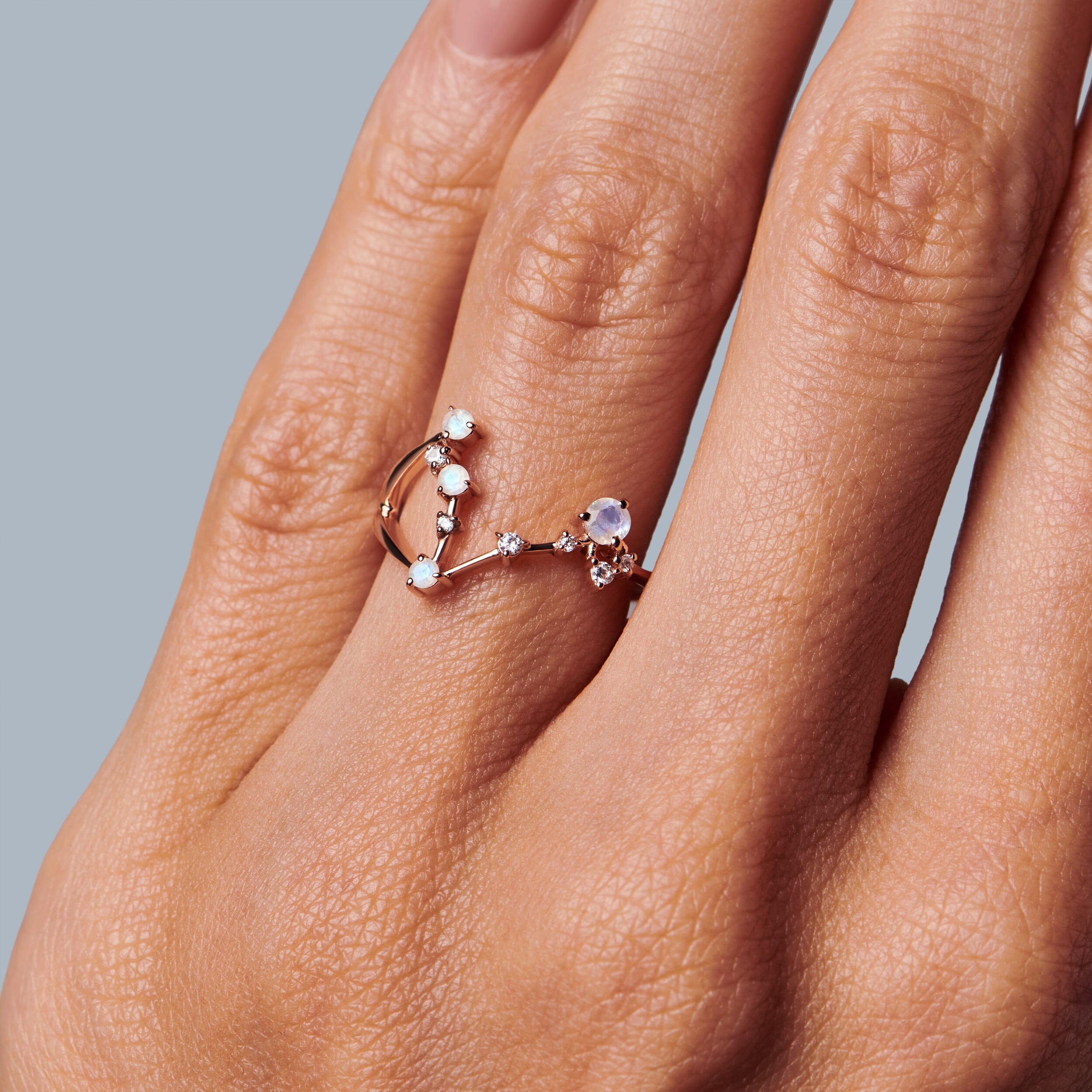 Moonstone Ring - Pisces Zodiac Constellation、mySite、hinf8tx79