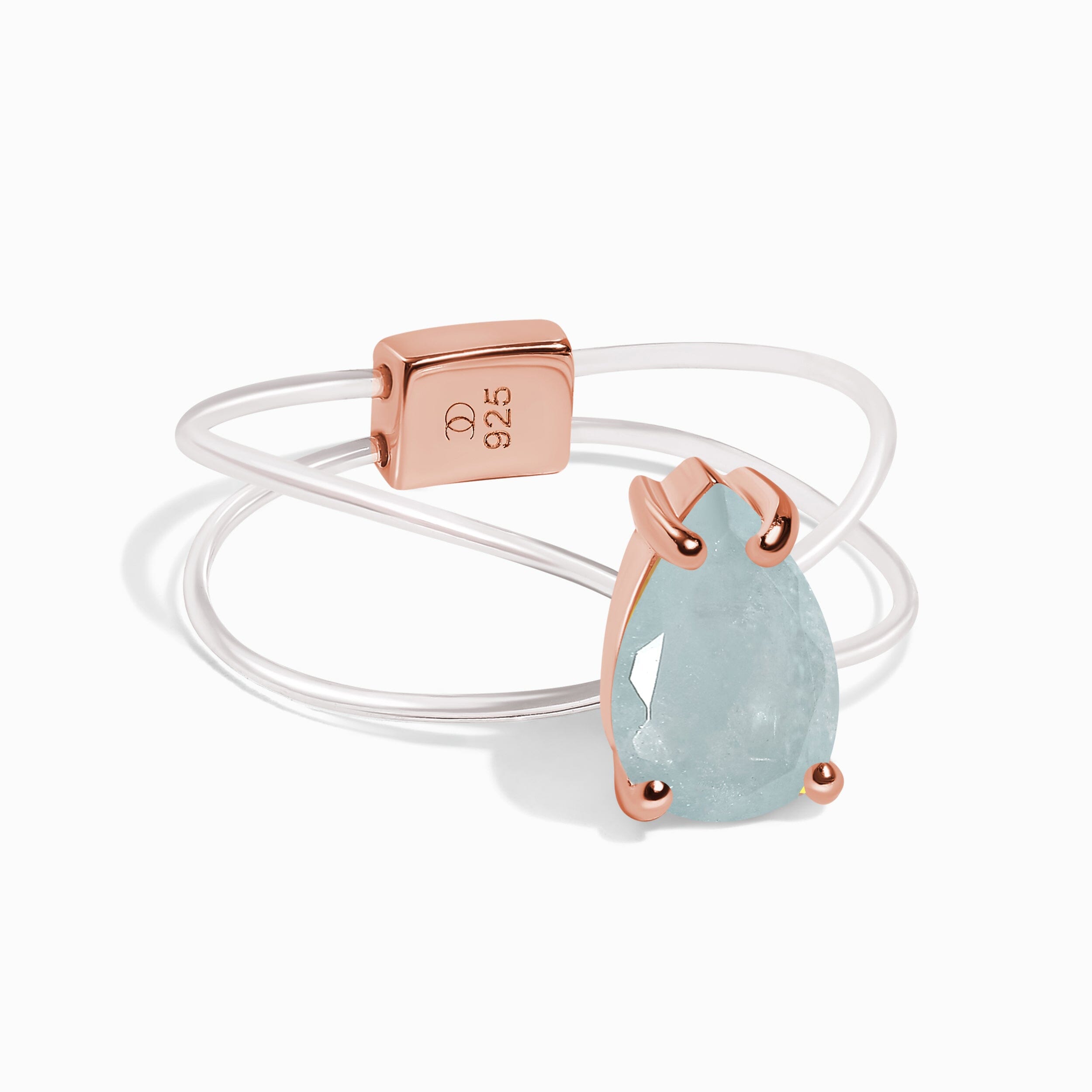 Aquamarine Ring Floating Sway - March Birthstone、mySite、hinf8tx79
