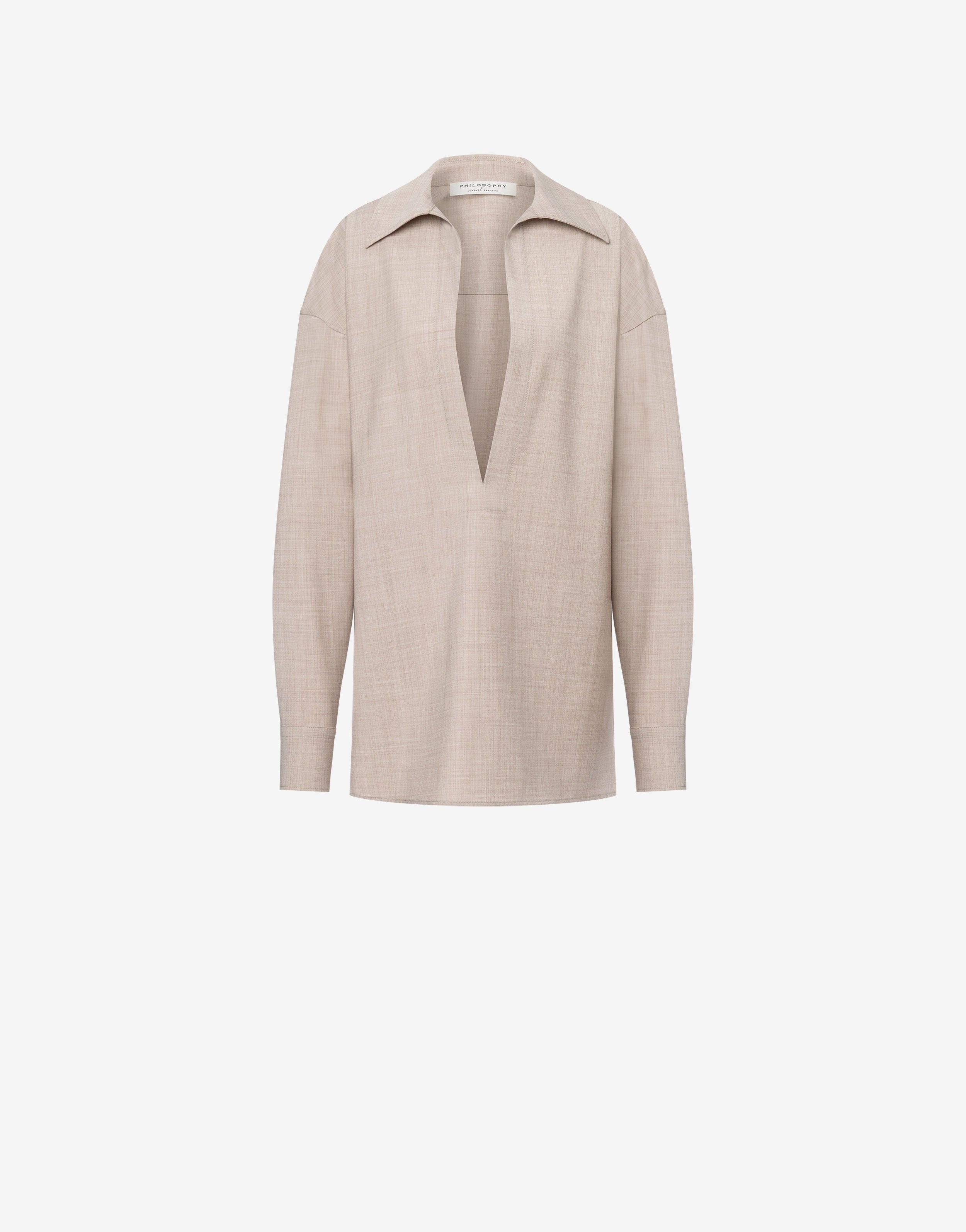 Blusa oversize in tropical wool、mySite、aoinhome