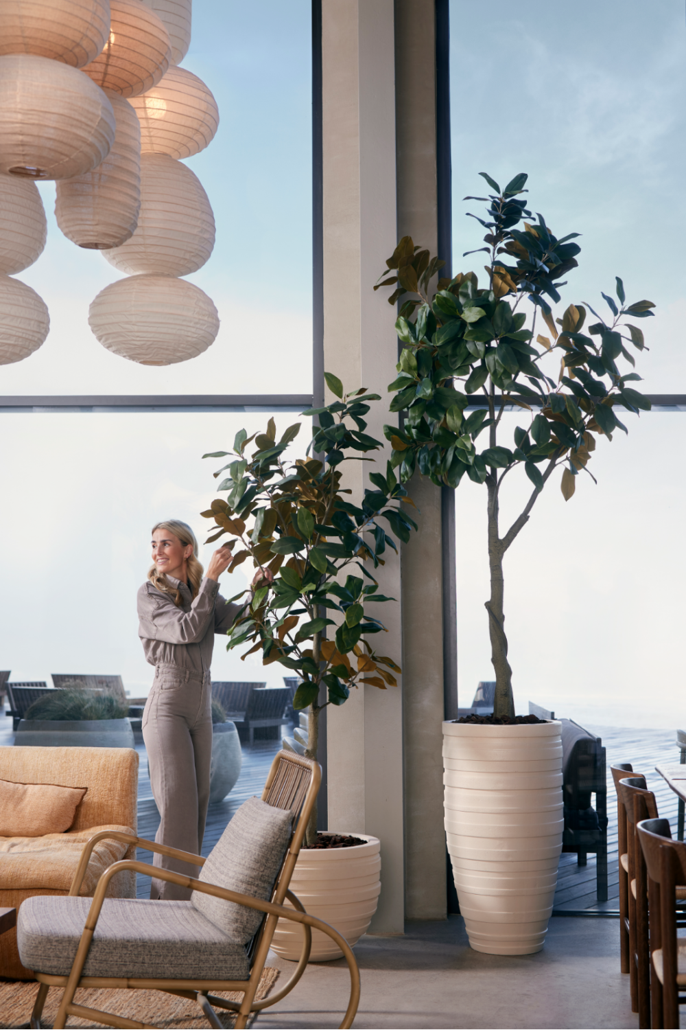 Potted Green Artificial Trees (2) M | Emerald Magnolia Denudata、mySite、neckold