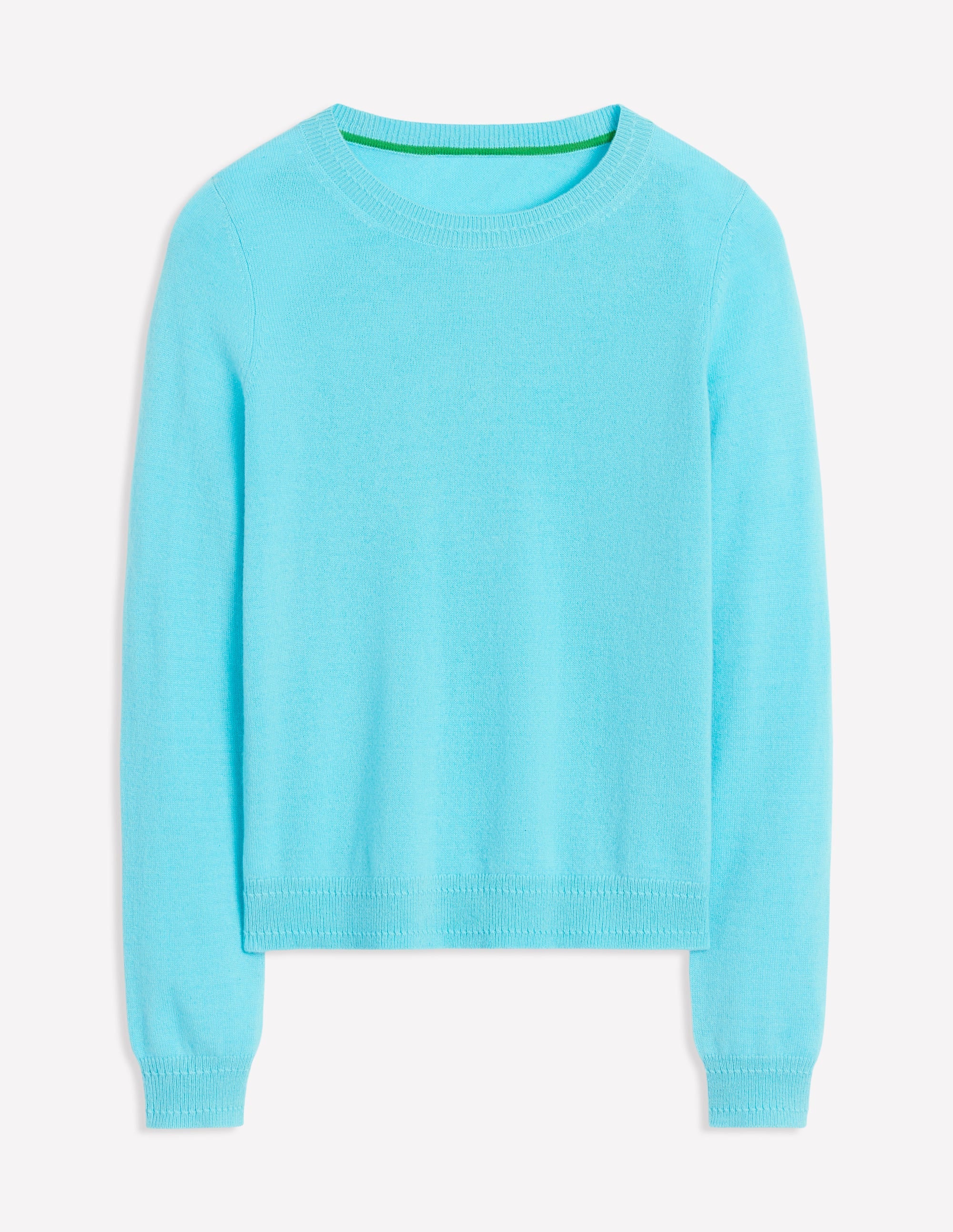  Eva Cashmere Crew Neck Jumper-Caribbean Blue、mySite、ashleygrahame