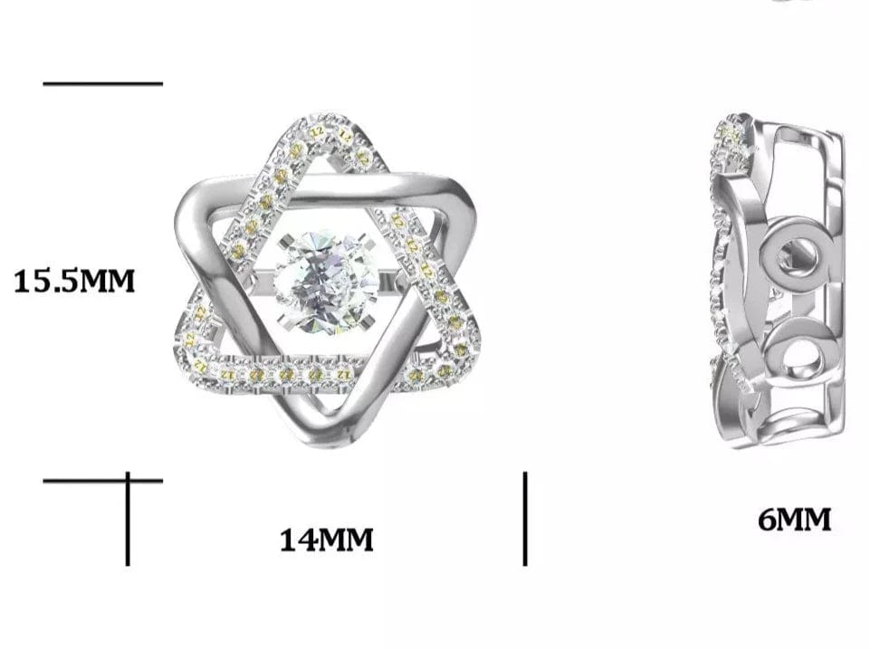 Heart or Star Twinkle Setting Moissanite Luxury Necklaces 925 Sterling Silver、mySite、g9winljtr