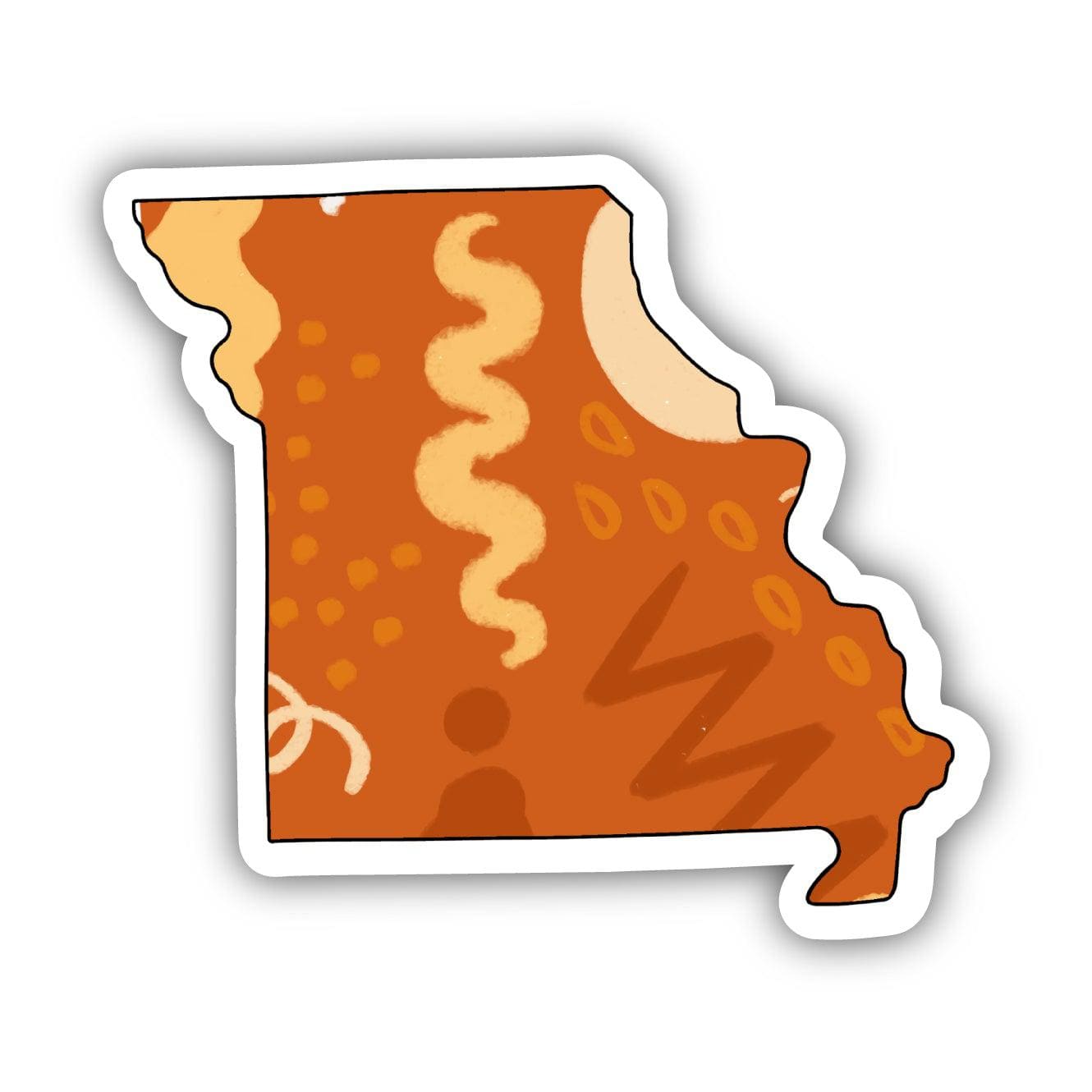  Missouri Orange Abstract Sticker、mySite、ghnorth