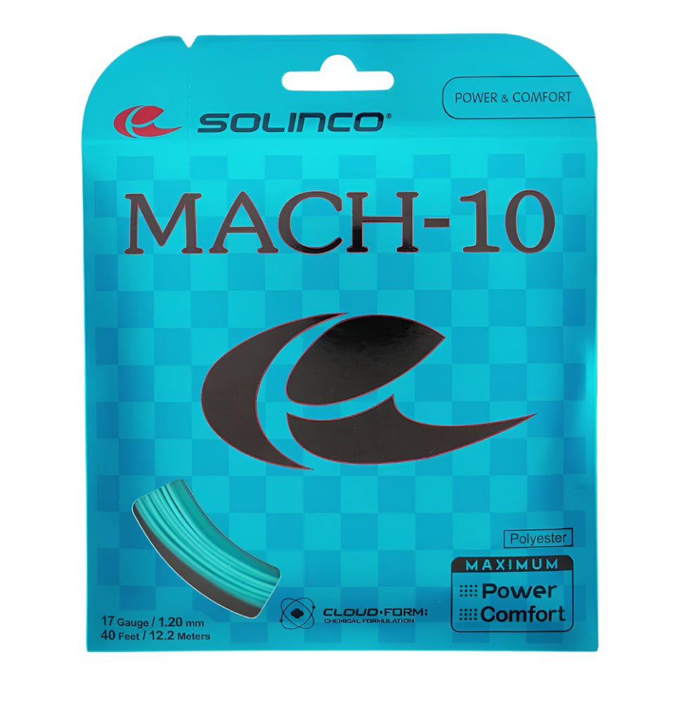 Solinco Mach-10 17/1.20 Tennis String (Blue)
