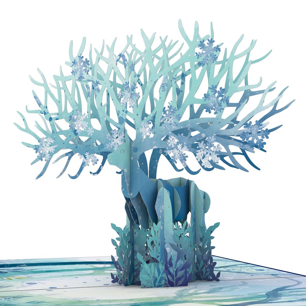 Winter Surreal Deer Pop-Up Card、mySite、solidvoid
