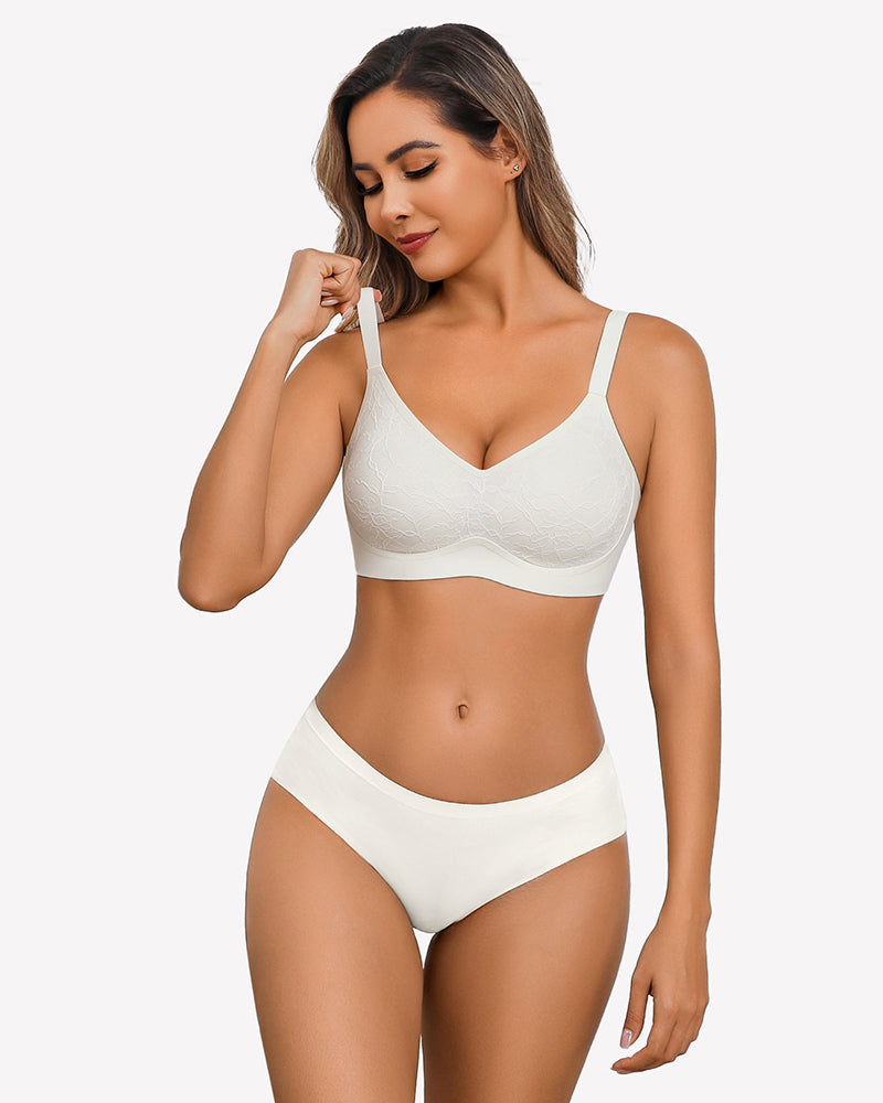 Lace Full Coverage Wireless Padded Seamless Bra、mySite、bengalsvssteelers