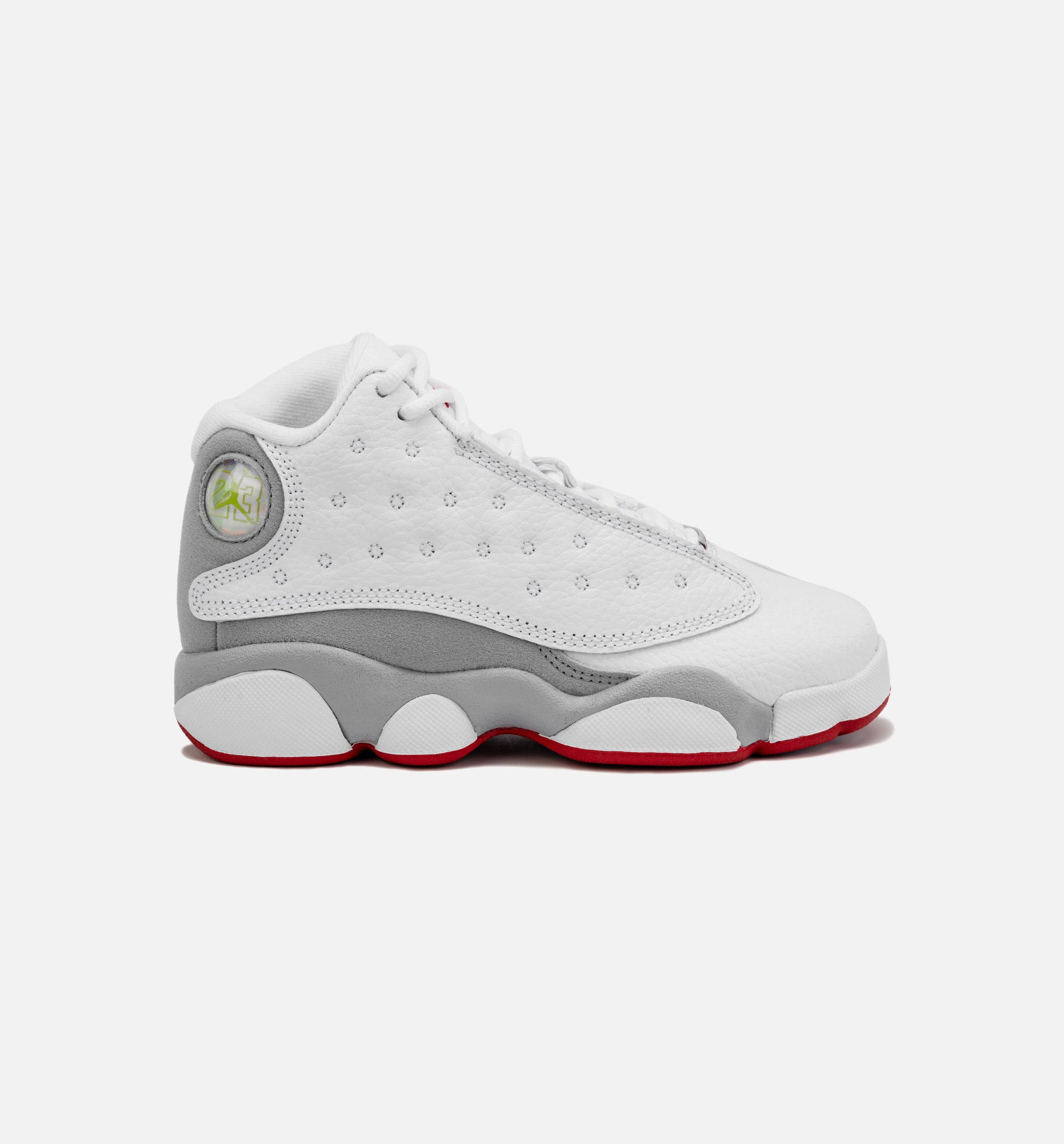 Air Jordan 13 Retro Wolf Grey Preschool Lifestyle Shoe - White/Grey Free Shipping、mySite、dreamappss