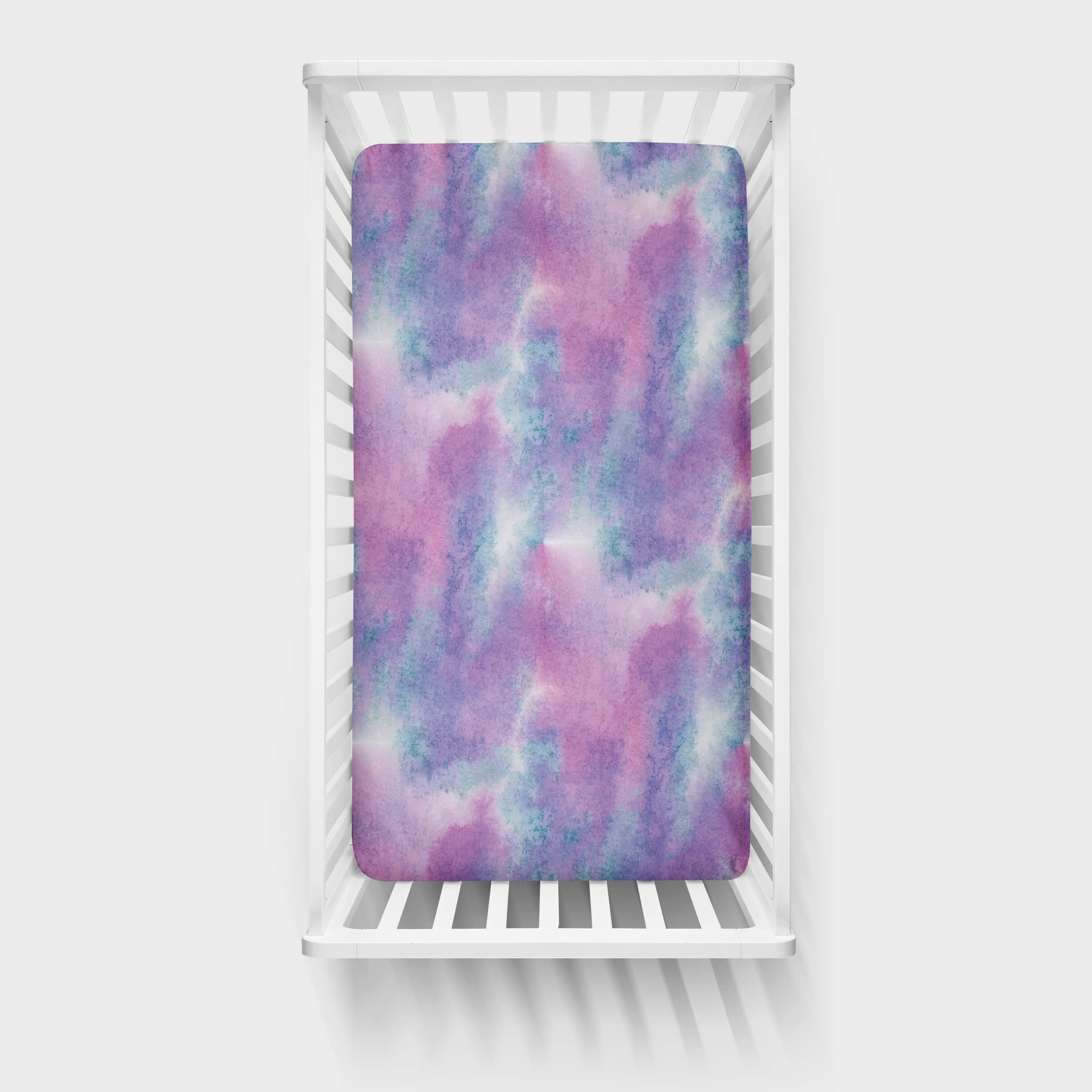  Purple Watercolor Fitted Crib Sheet、mySite、layawaytickets