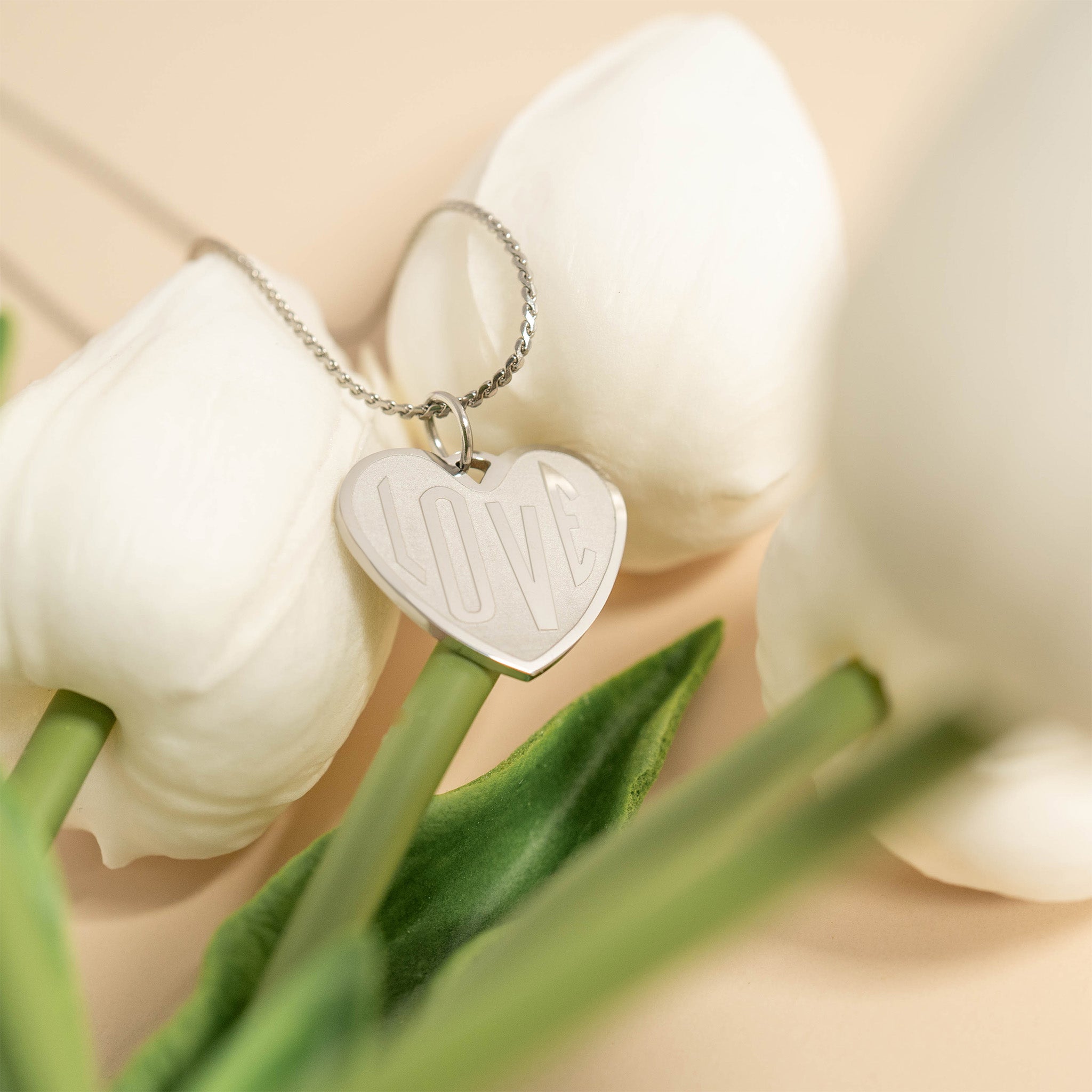 18K Gold PVD Stainless Steel Love Heart Charm / PDL0255、mySite、dreamappss