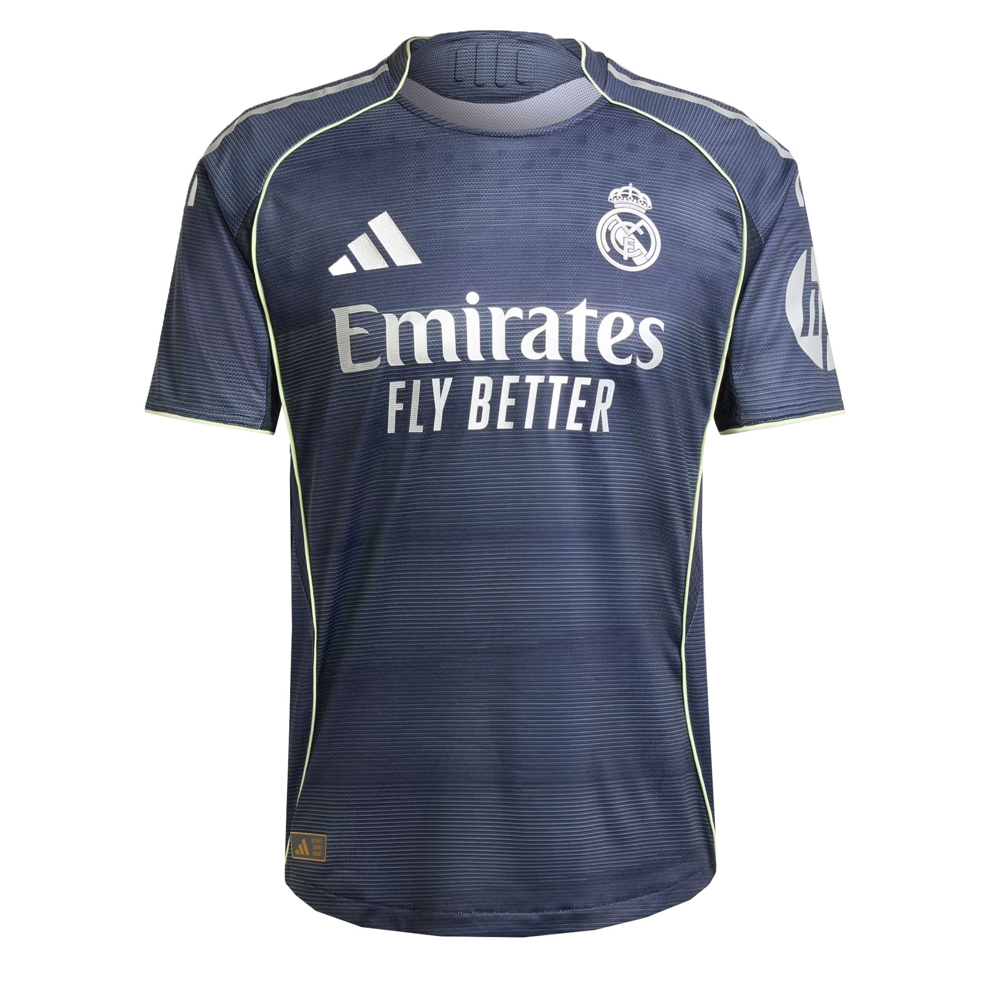 adidas Men's Real Madrid 2025/26 Authentic Away Jersey Legend Ink/ White、mySite、noshort