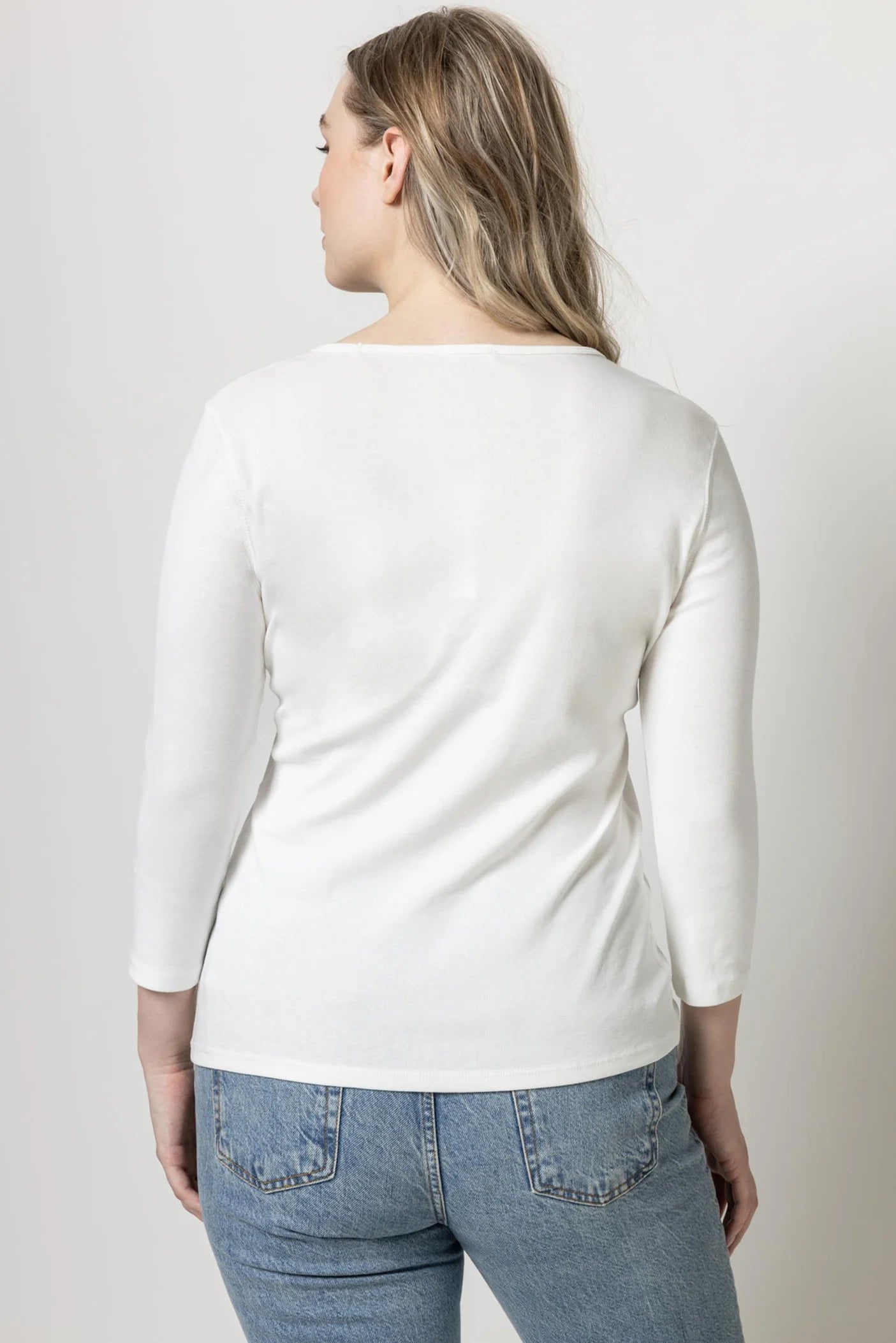 Lilla P 3/4 Sleeve V-Neck Tee、mySite、noshort