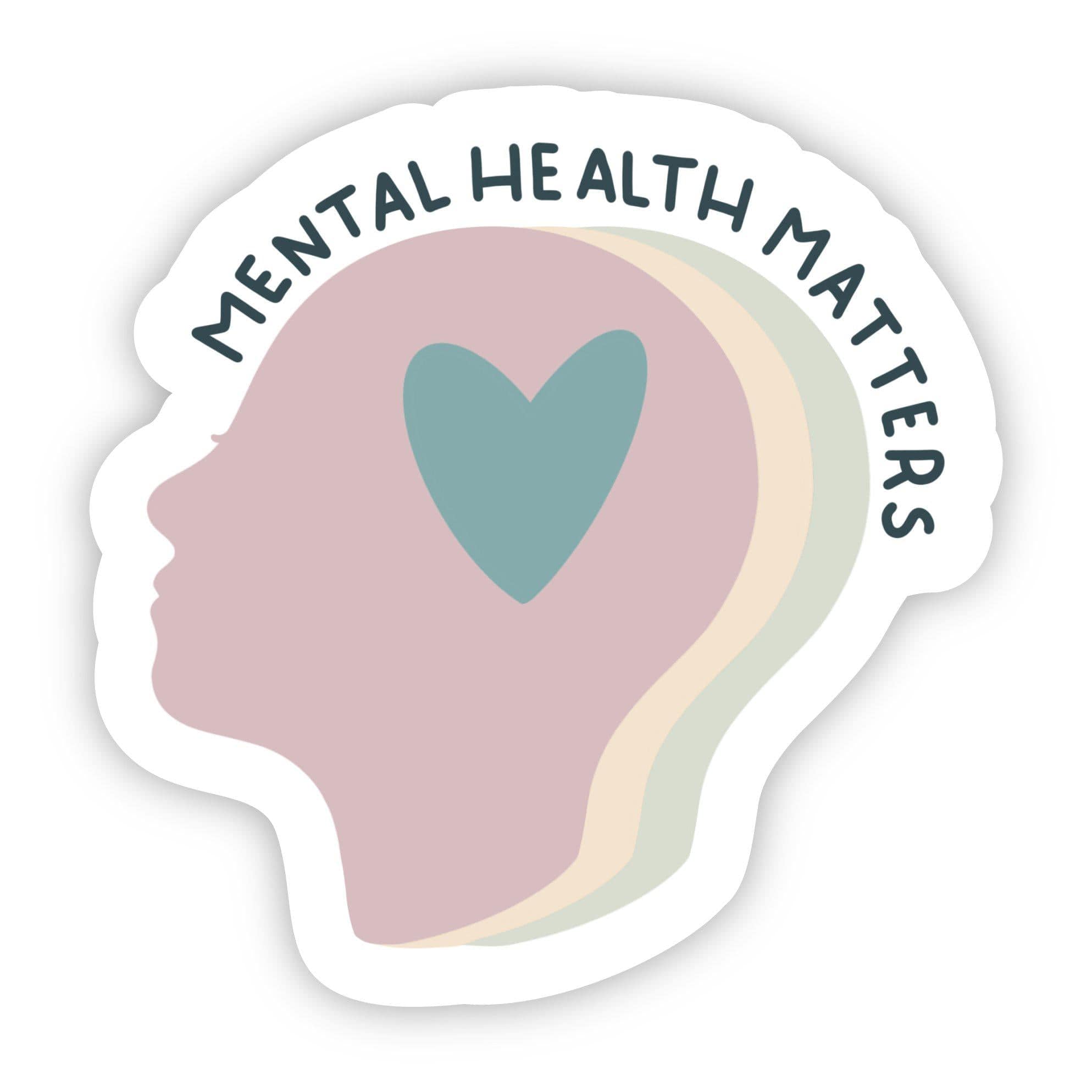  Mental Health Matters Head & Heart Sticker、mySite、elrpsem3k