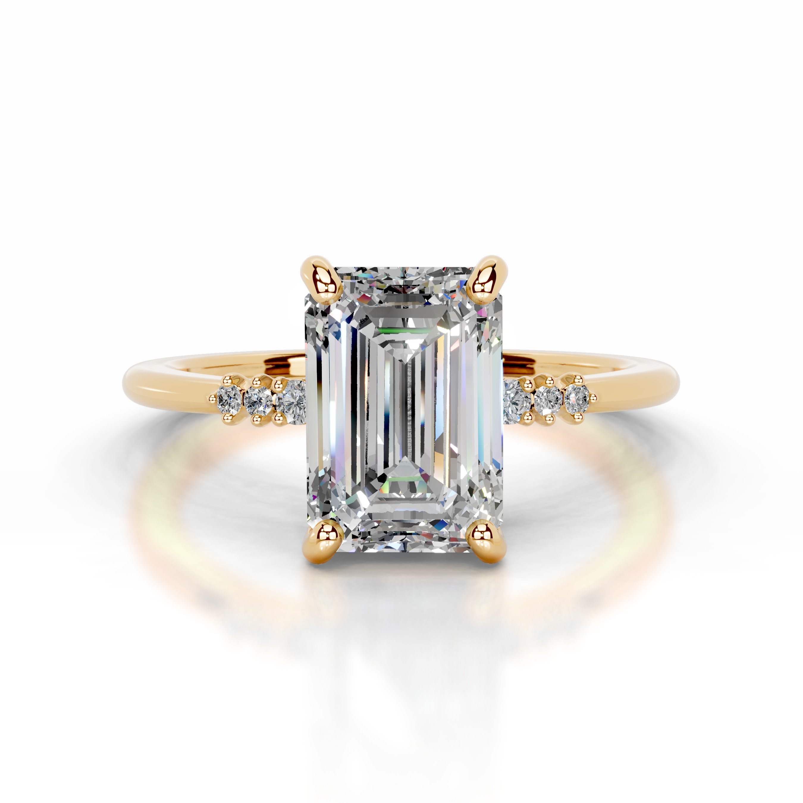 Hope Moissanite & Diamonds Ring - 18K Yellow Gold、mySite、hinf8tx79