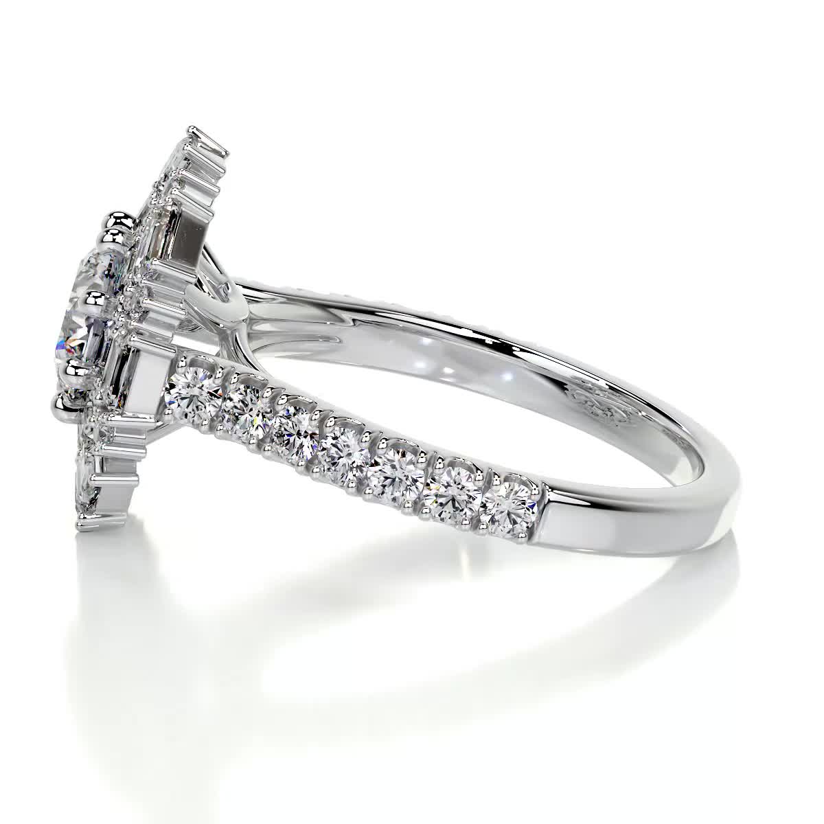Snowflake Diamond Engagement Ring -Platinum、mySite、hinf8tx79