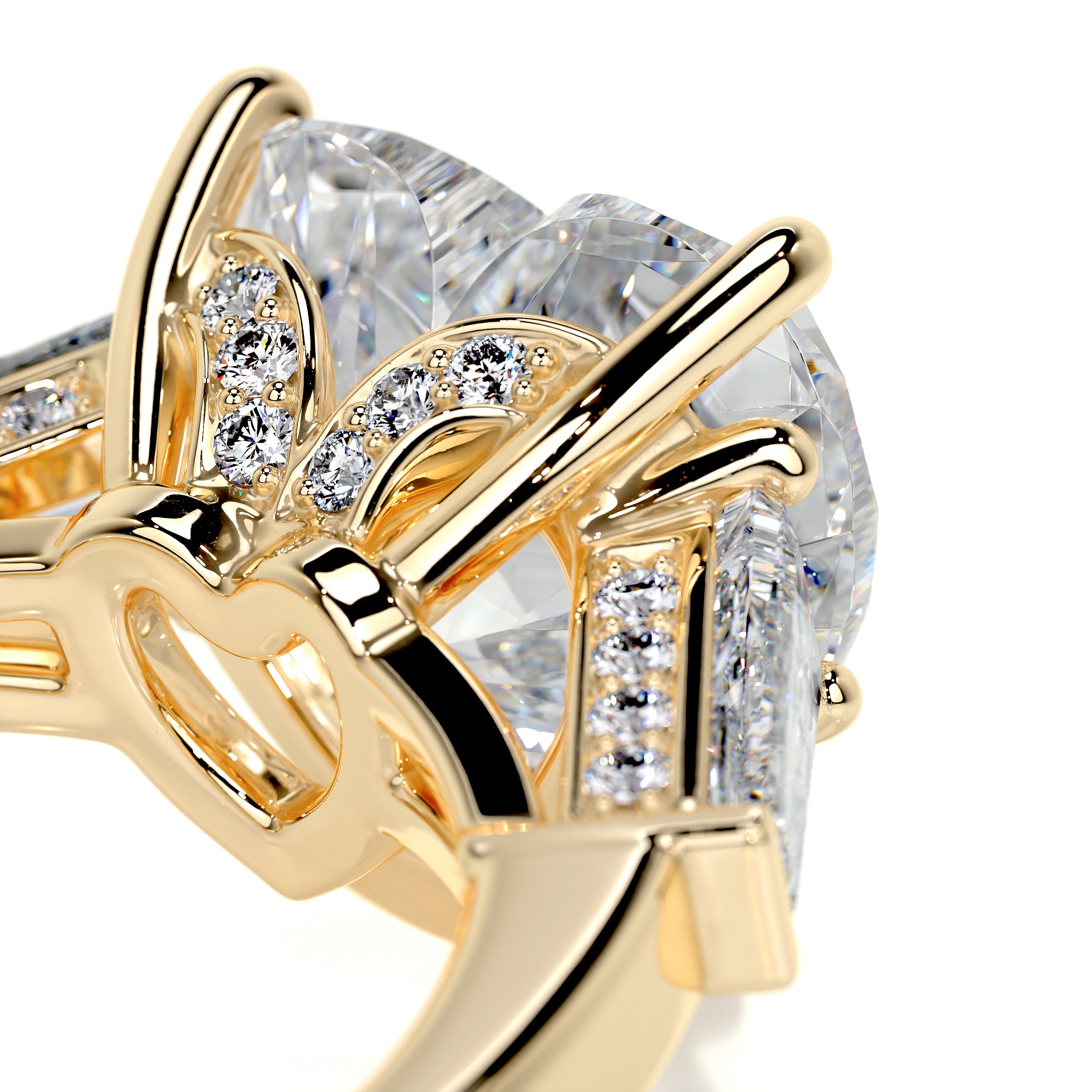 Skylar Diamond Engagement Ring -18K Yellow Gold、mySite、hinf8tx79