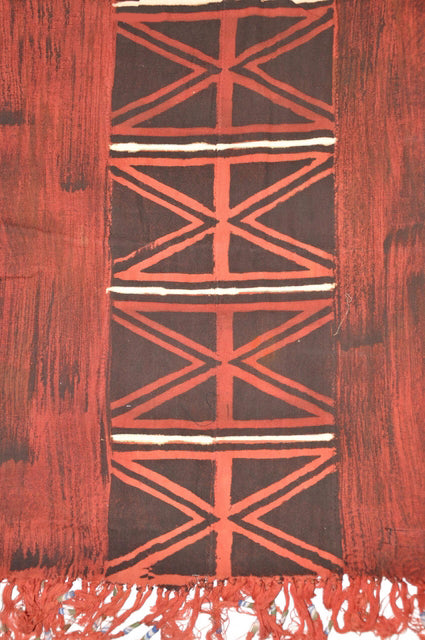 Unique Burgundy, Black and Beige Mud Cloth Shawl-Table Runner、mySite、solidvoid