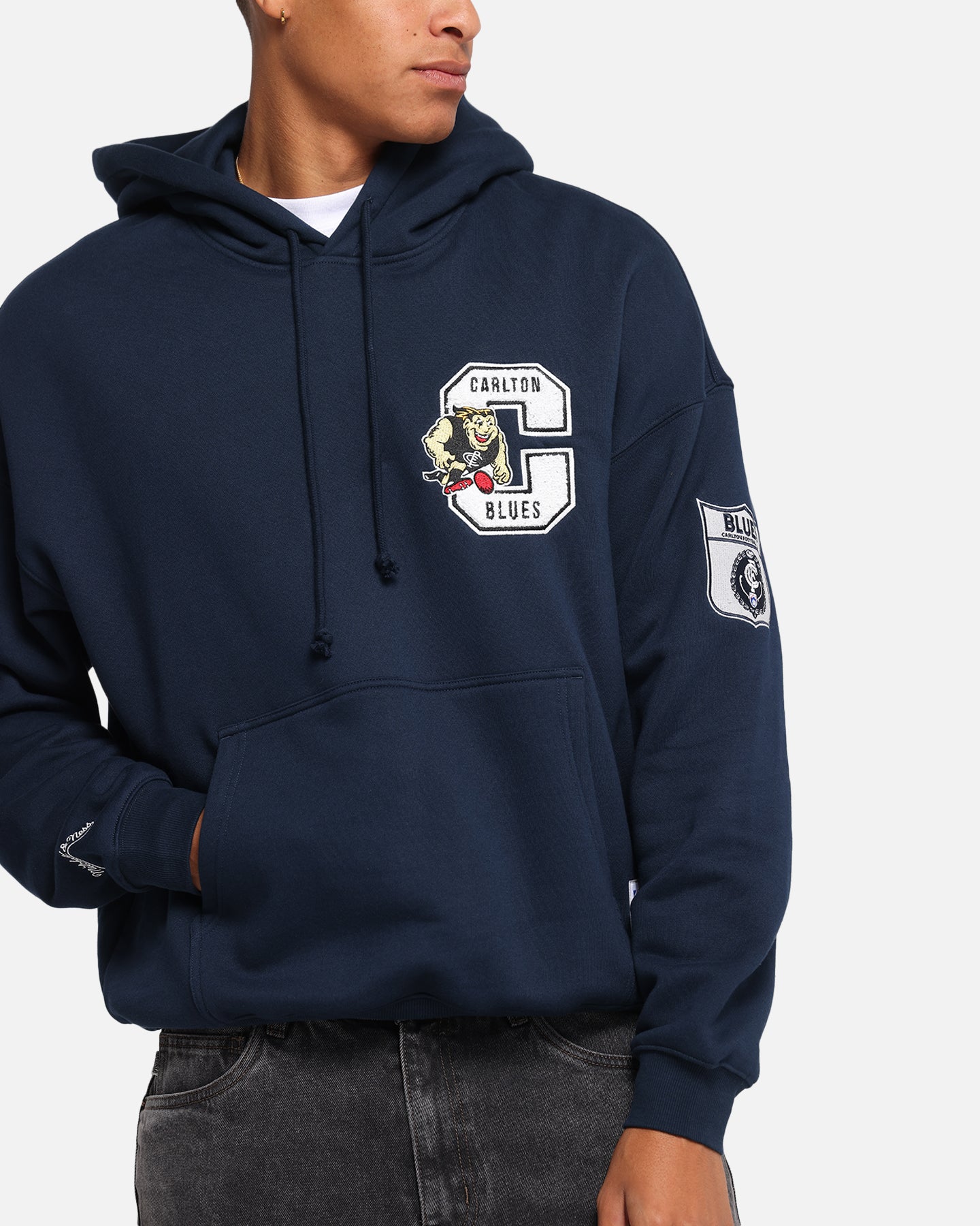 Mitchell & Ness Carlton Blues Team Hoodie Navy、mySite、zt4zffjzw