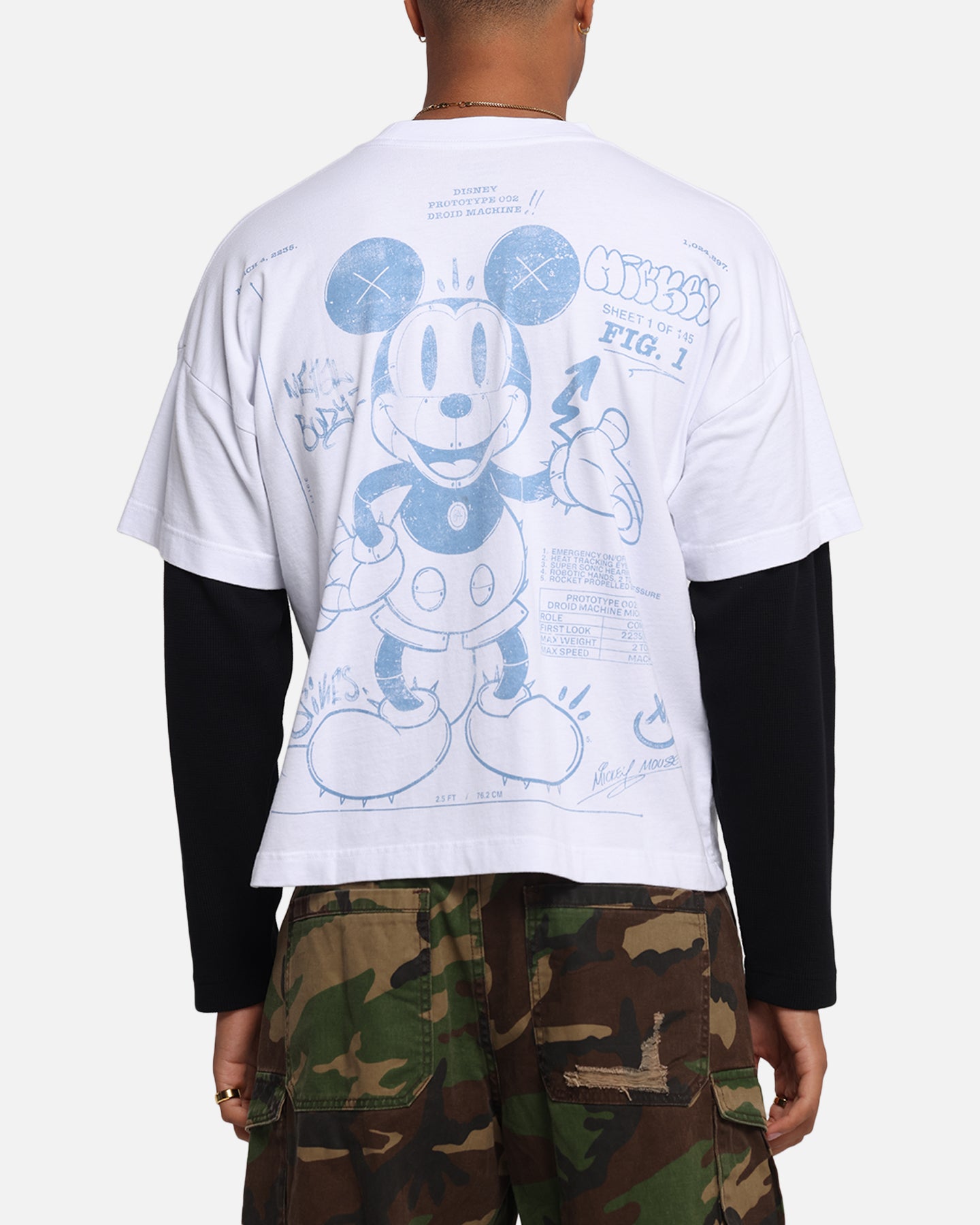 American Thrift Disney Mickey Prototype II Long Sleeve T-Shirt White、mySite、zt4zffjzw