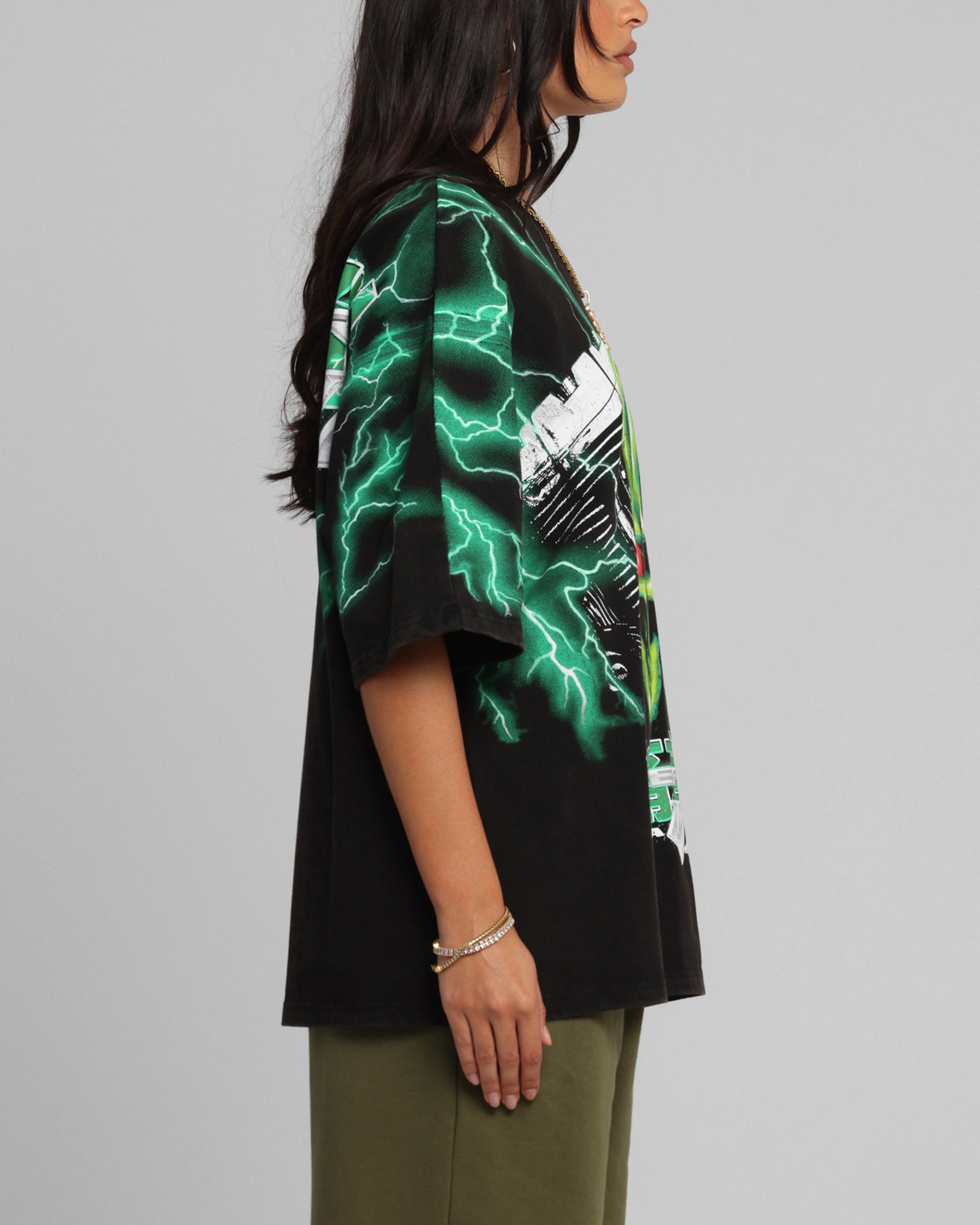 Loiter Greaser Vintage T-Shirt Black/Green、mySite、zt4zffjzw