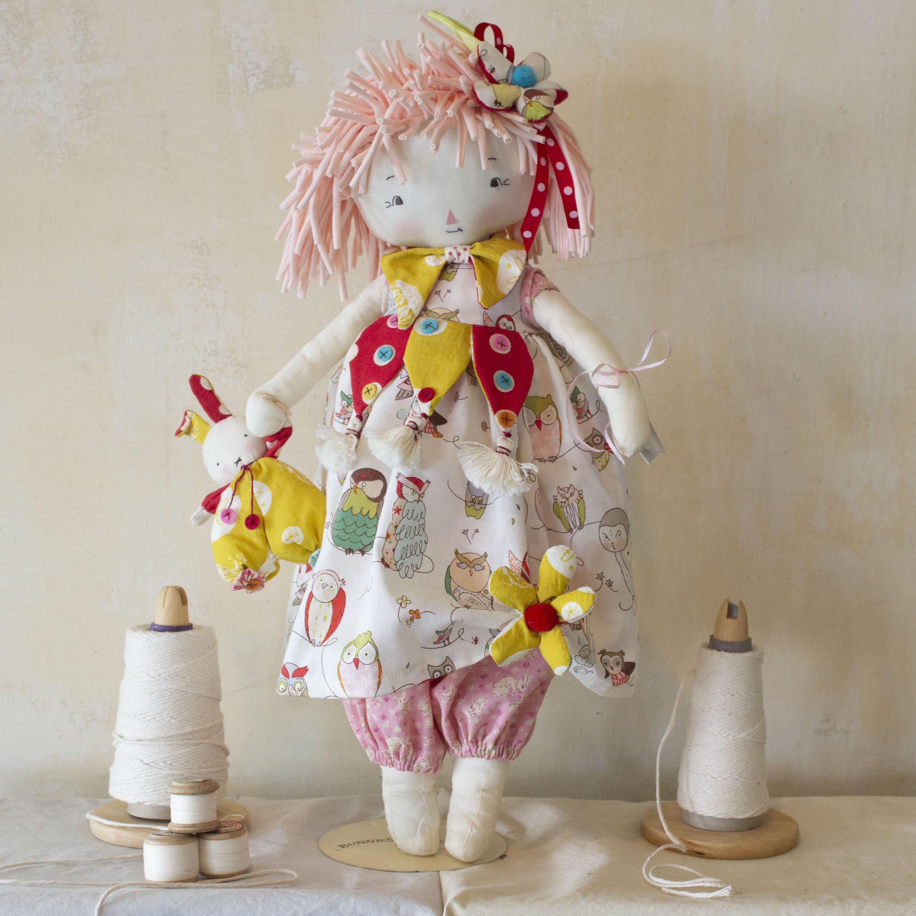RETIRED - Hutch Studio -Tessie and Bundoll - Make and Mend One of a Kind Doll、mySite、g9winljtr