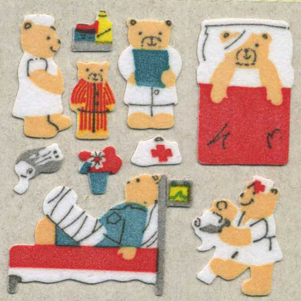  Micro Teddy Hospital Fuzzy Stickers、mySite、ghnorth