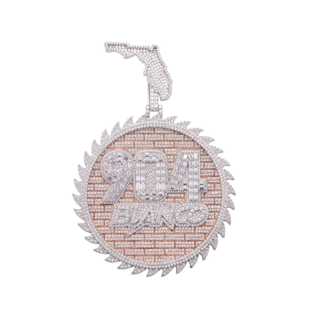 Custom Moissanite Circle Pendant 14K Gold、mySite、hinf8tx79