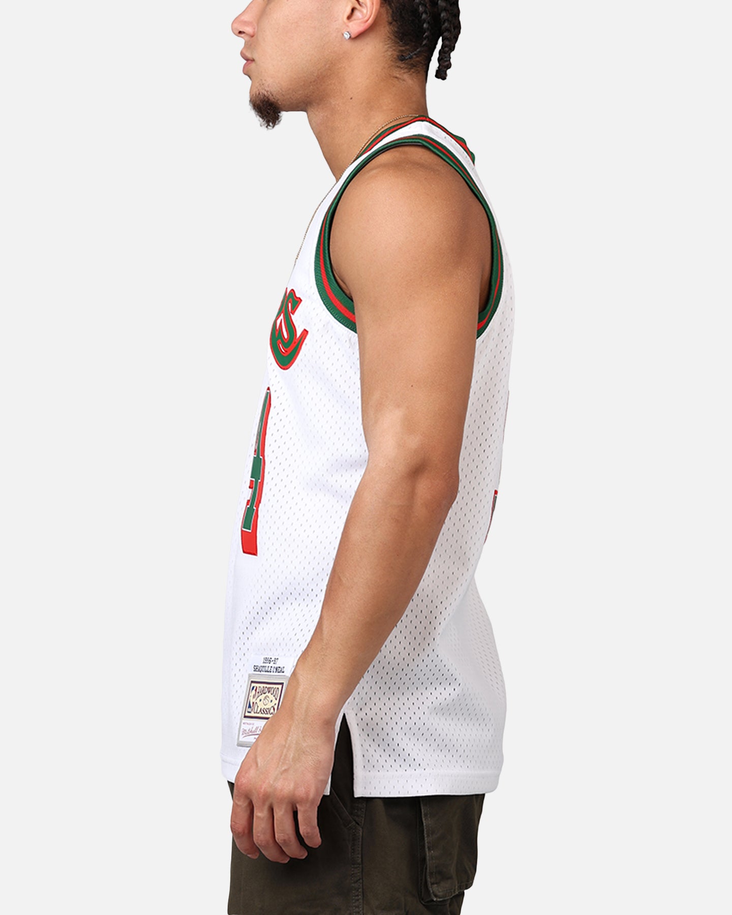 Mitchell & Ness Los Angeles Lakers Shaquille O'Neal 'Viva Mexico' '96-97 Swing Jersey White/Green、mySite、zt4zffjzw