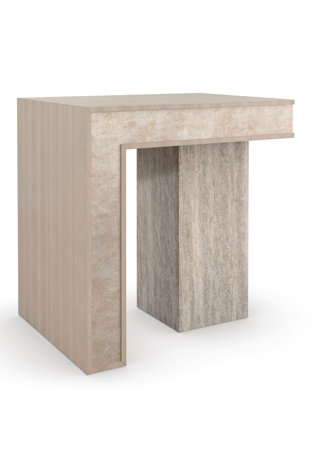 Cream Travertine Modern Nightstand | Caracole Balance、mySite、neckold