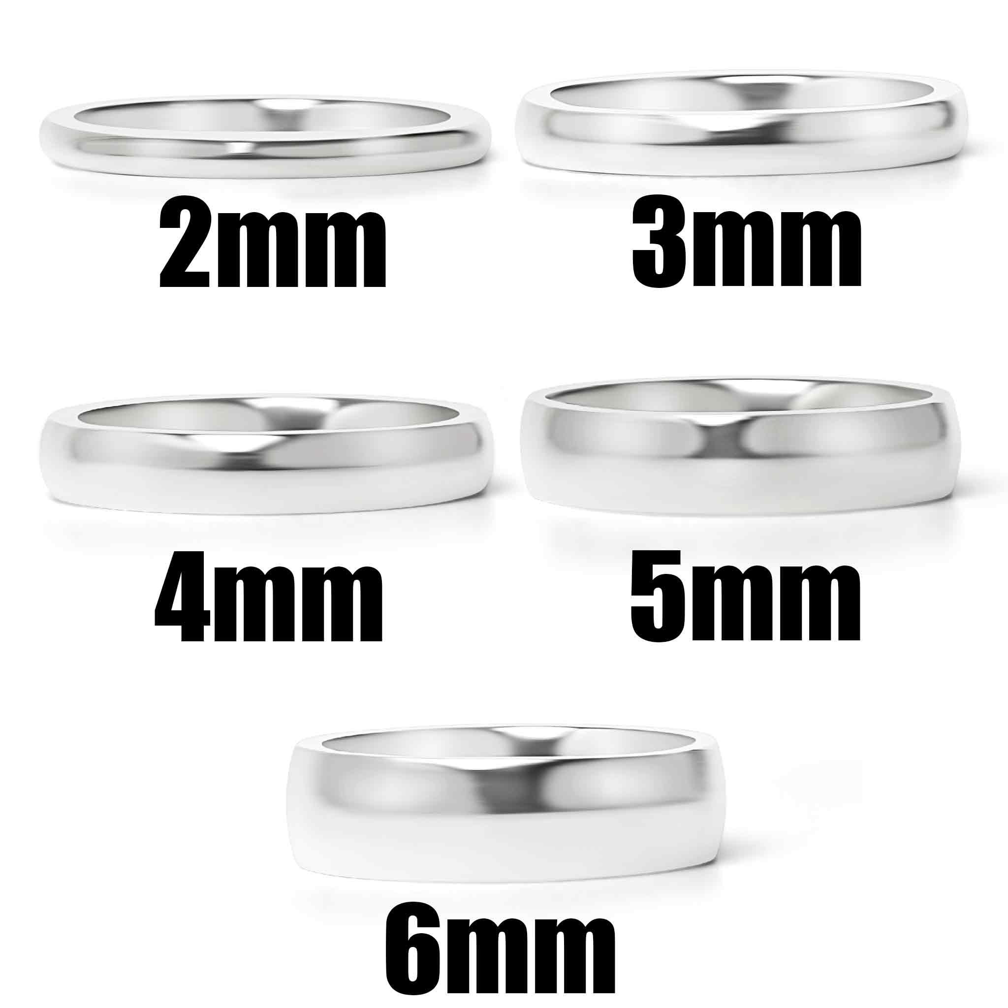 Highly Polished Rounded Stainless Steel Blank Ring 2mm - 6mm / CFR3029、mySite、dreamappss