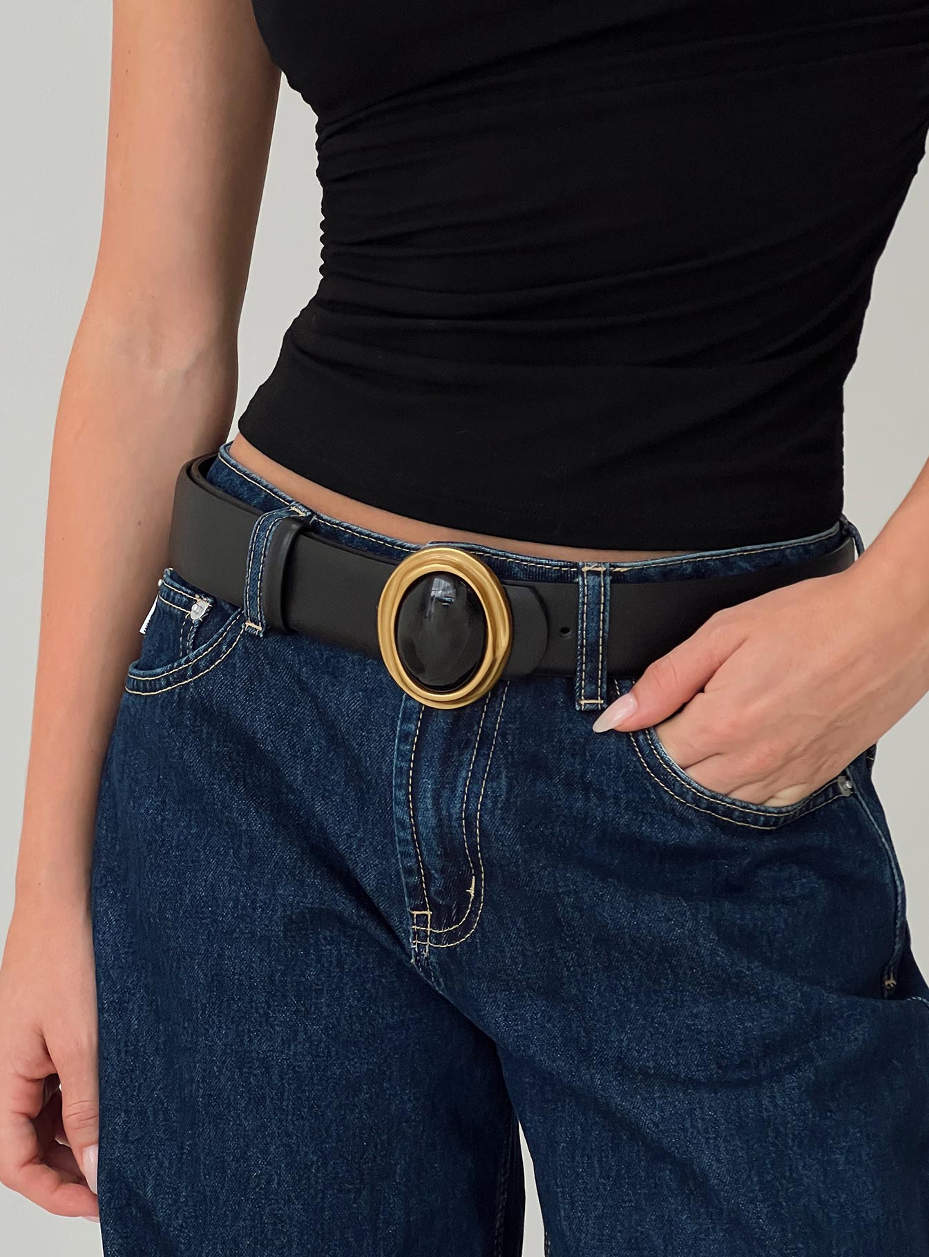 Imara Low Waist Belt Black、mySite、solidvoid