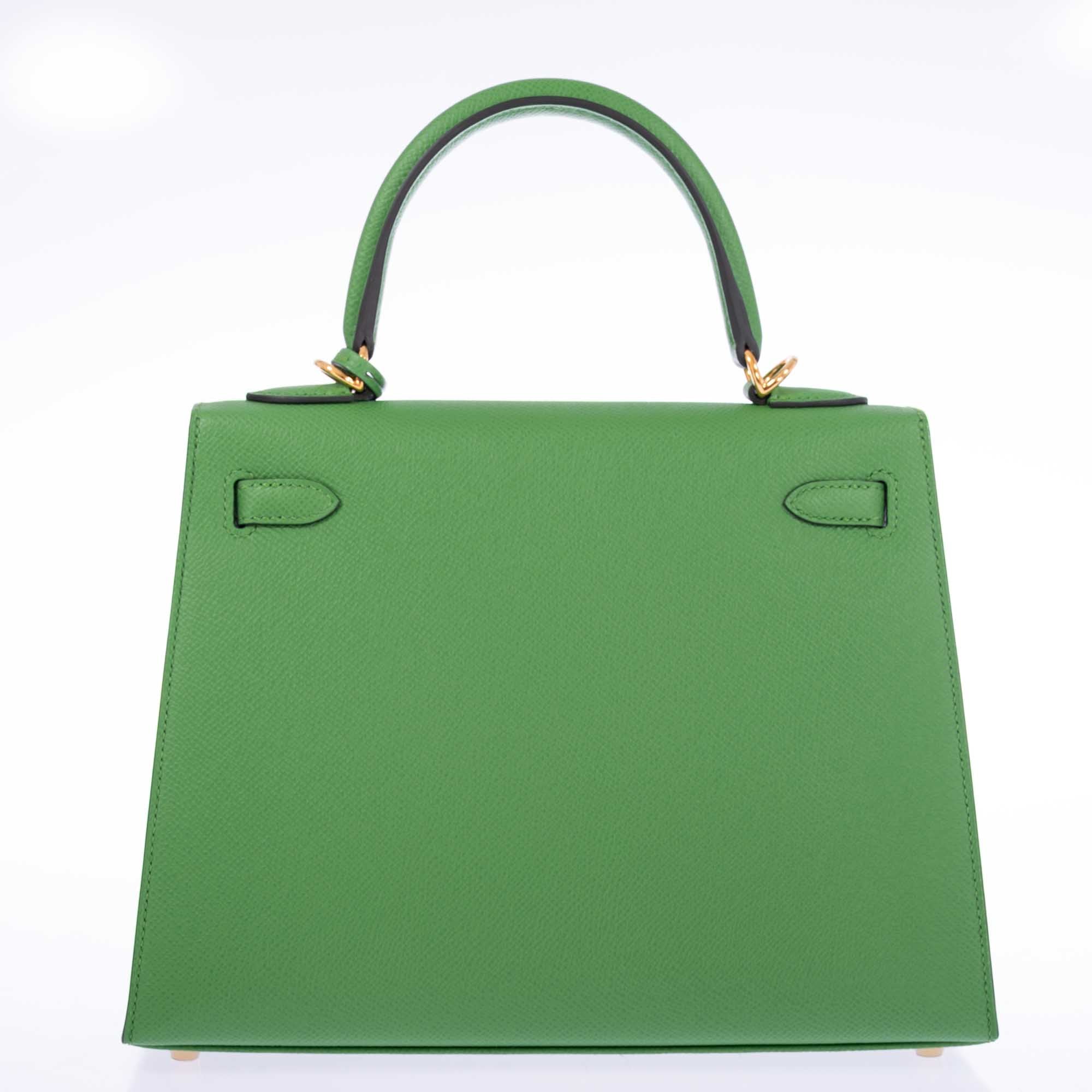 Hermès Kelly 25 Sellier Vert Yucca Epsom Gold Hardware、mySite、garminoutage.com