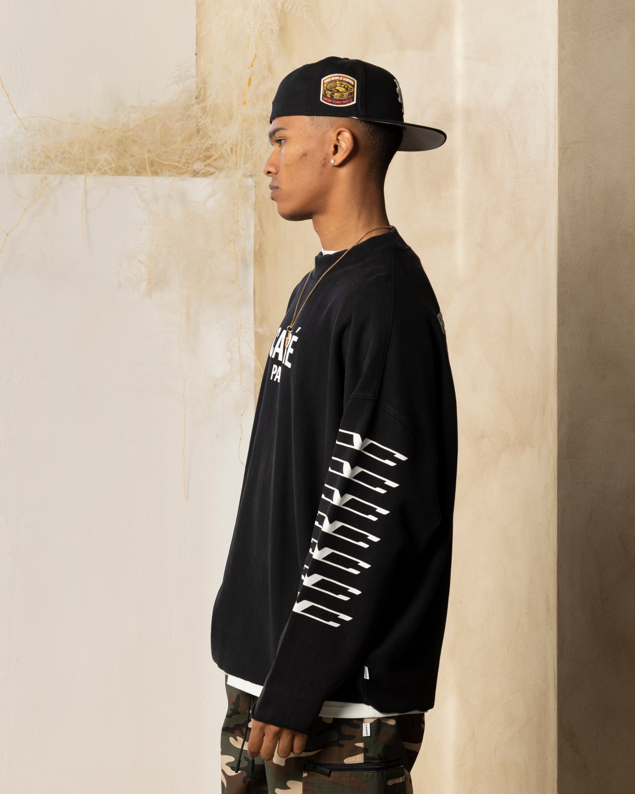 Carre Revolution Cut Off Oversized Crewneck Washed Black、mySite、zt4zffjzw