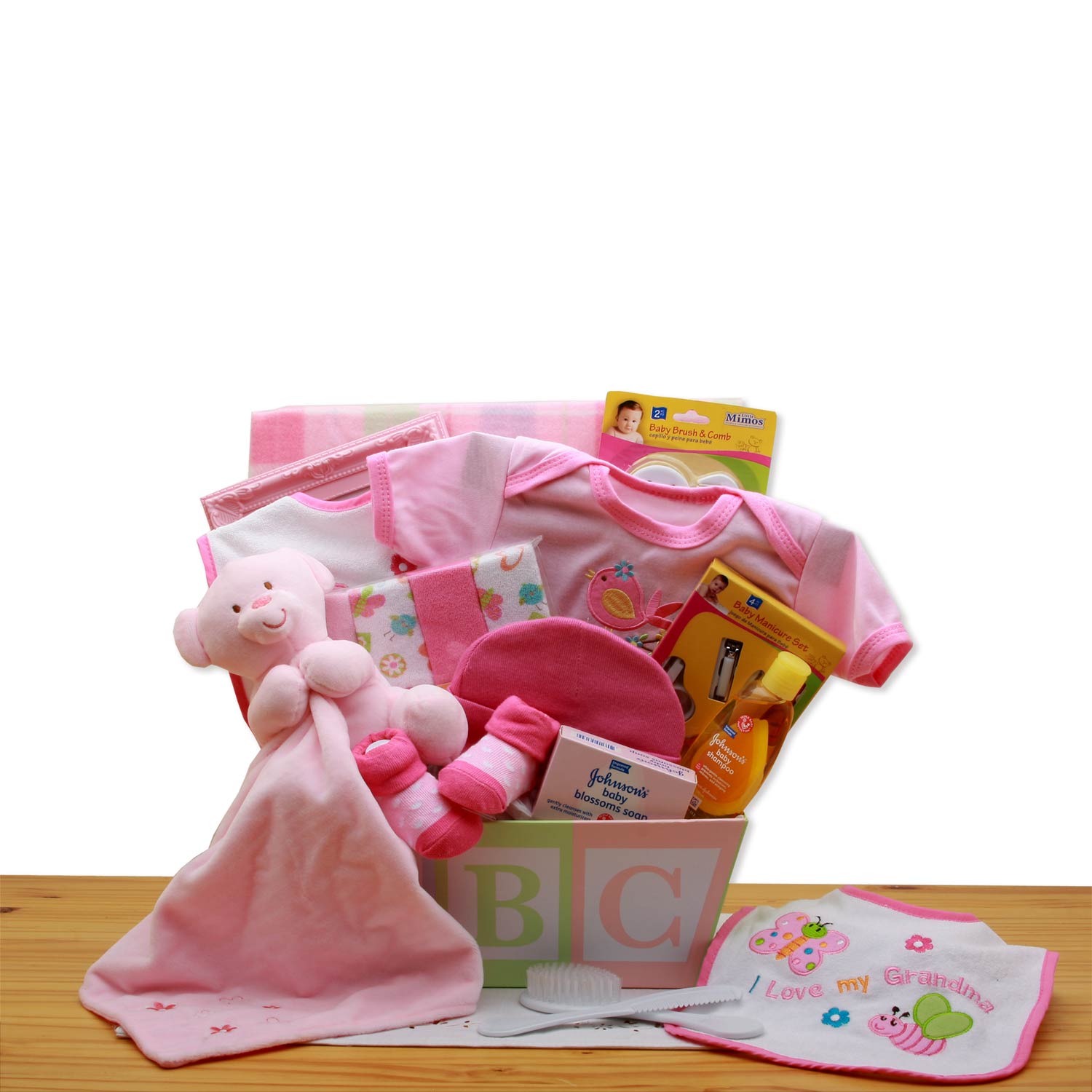 Easy as ABC New Baby Gift Basket - Pink、mySite、camillekostekn