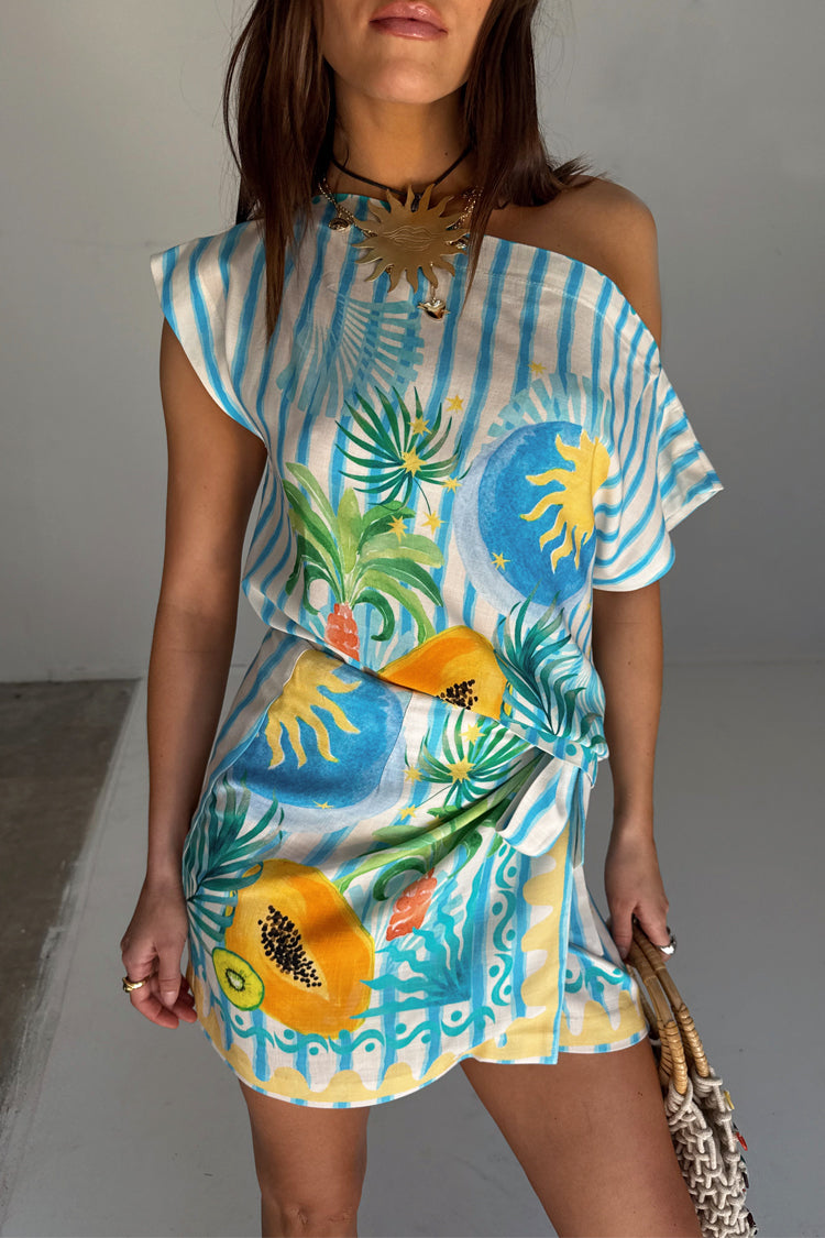 Rio Stripe Mini Wrap Skirt、mySite、solidvoid