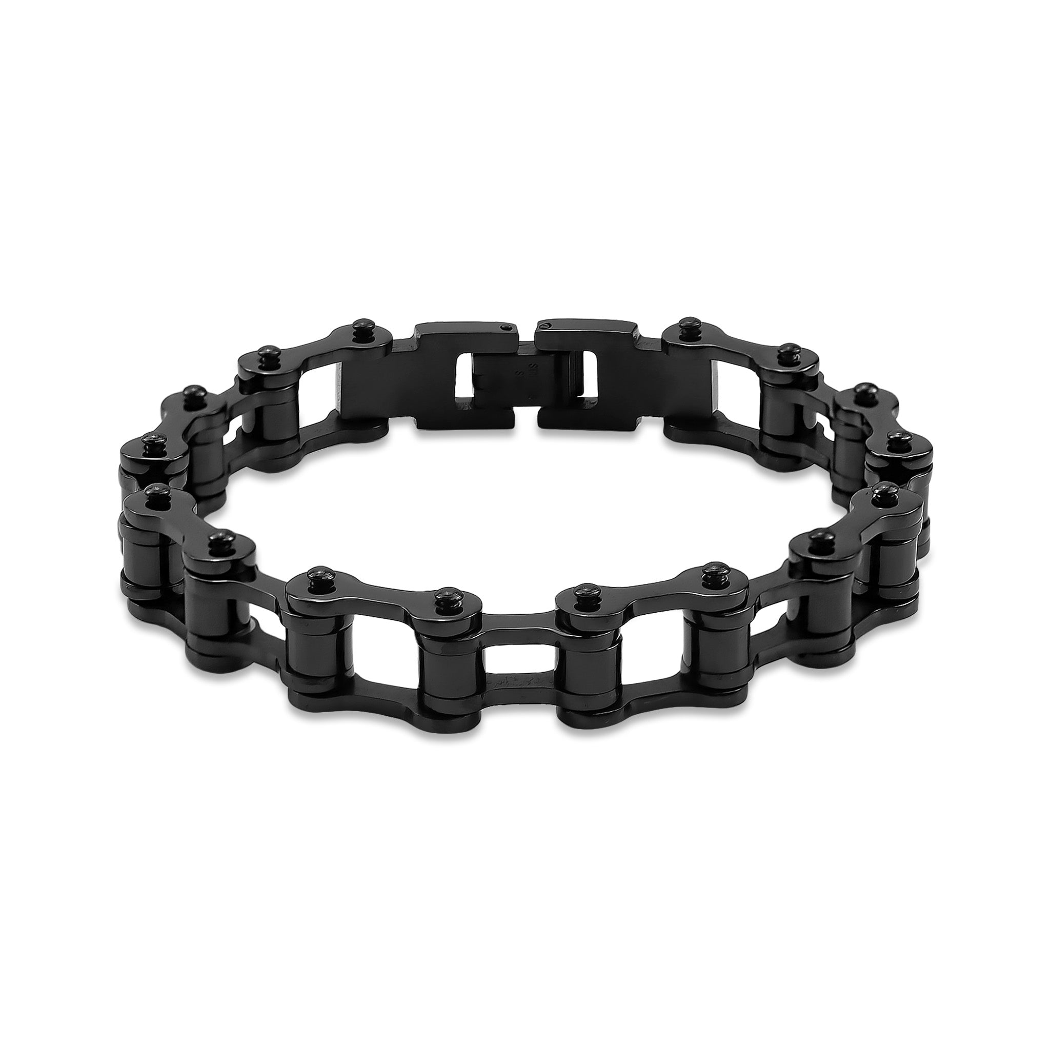Stainless Steel Black Bike Chain Bracelet / BRJ9023、mySite、dreamappss
