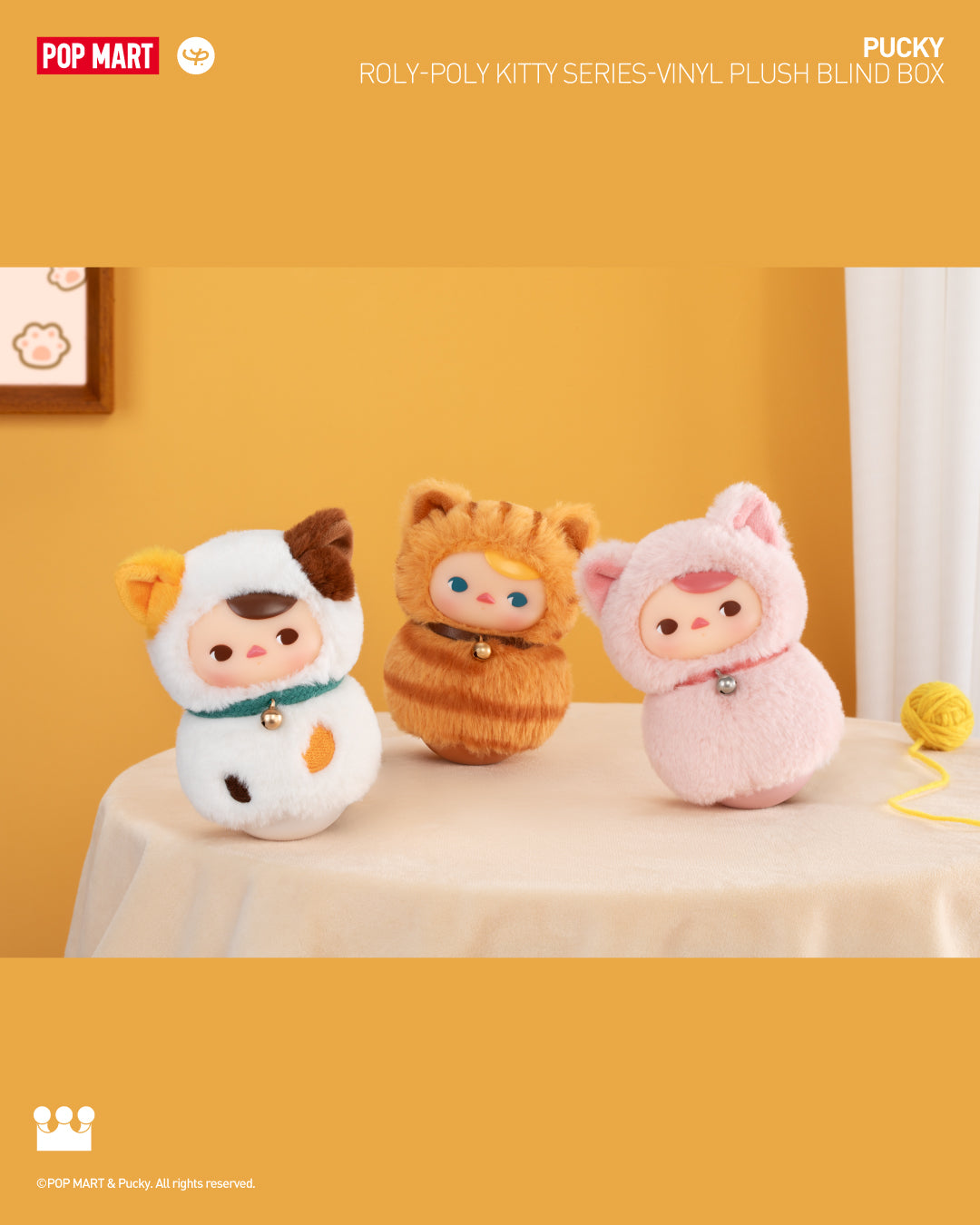  POP MART Roly-Poly Kitty Series-Vinyl Plush Blind Box、mySite、greenlandpopulation
