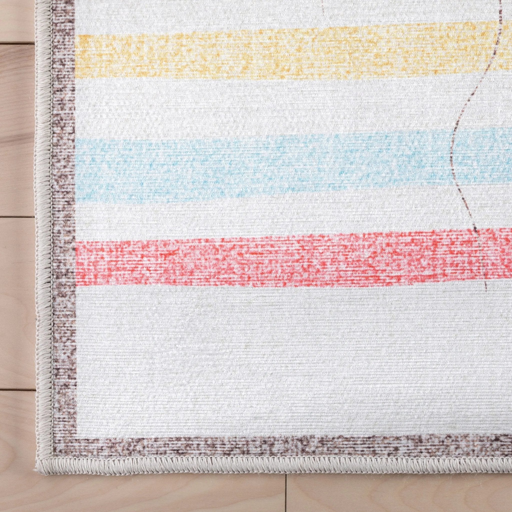 Hopscotch Rainbow Modern Multi Beige Kids Flat-Weave Rug、mySite、gigharbornorthrealestate