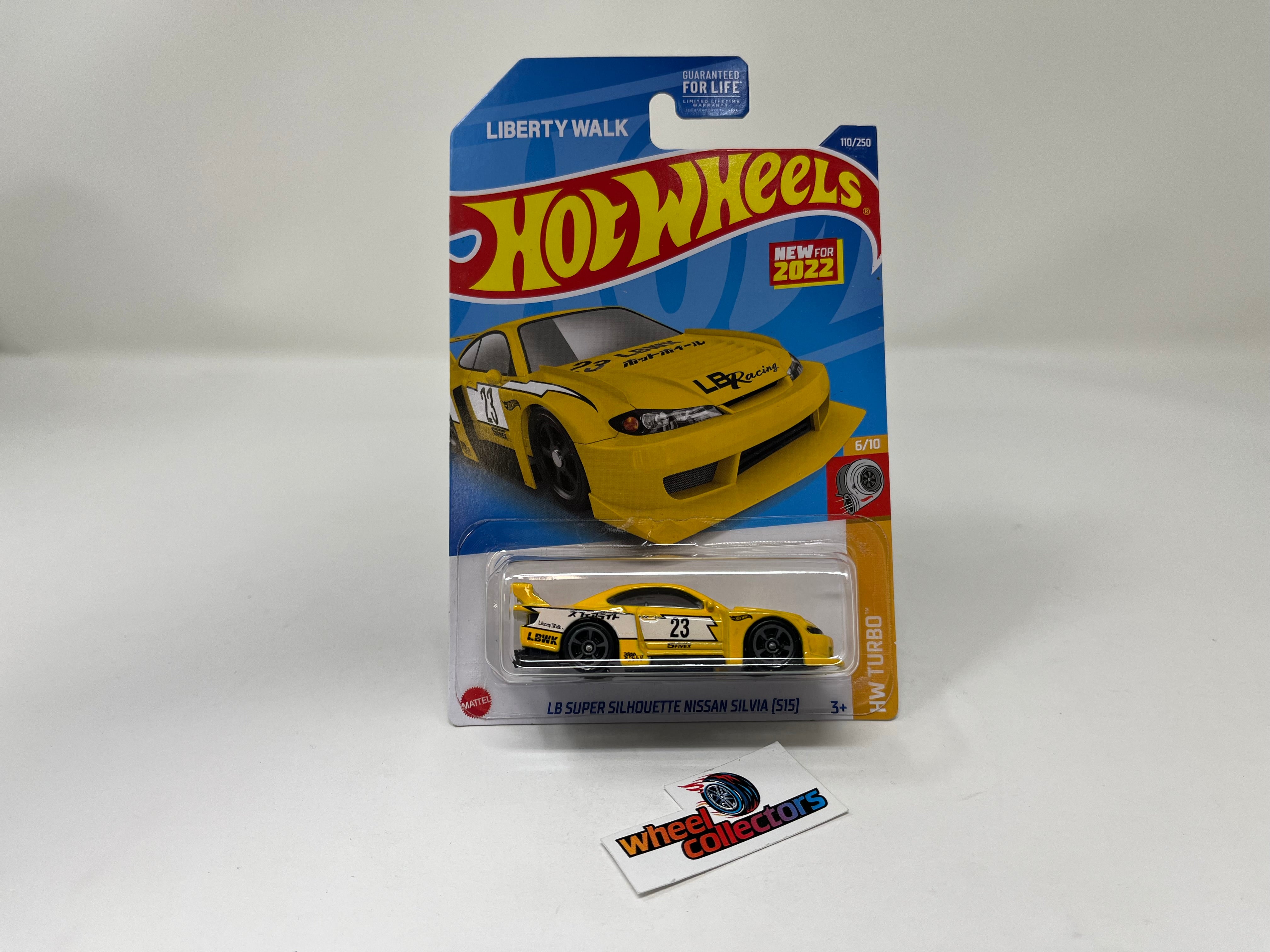 LB Super Silhouette Nissan Silvia S15 #110 * Yellow * 2022 Hot Wheels USA Card、mySite、hgirdovlk