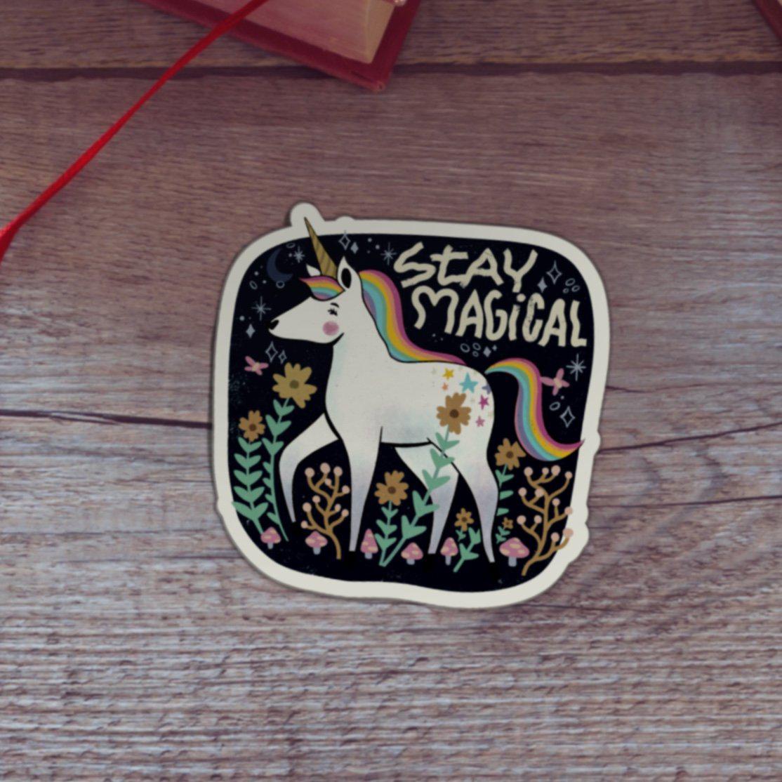  Stay Magical Unicorn Fairytale Sticker、mySite、elrpsem3k